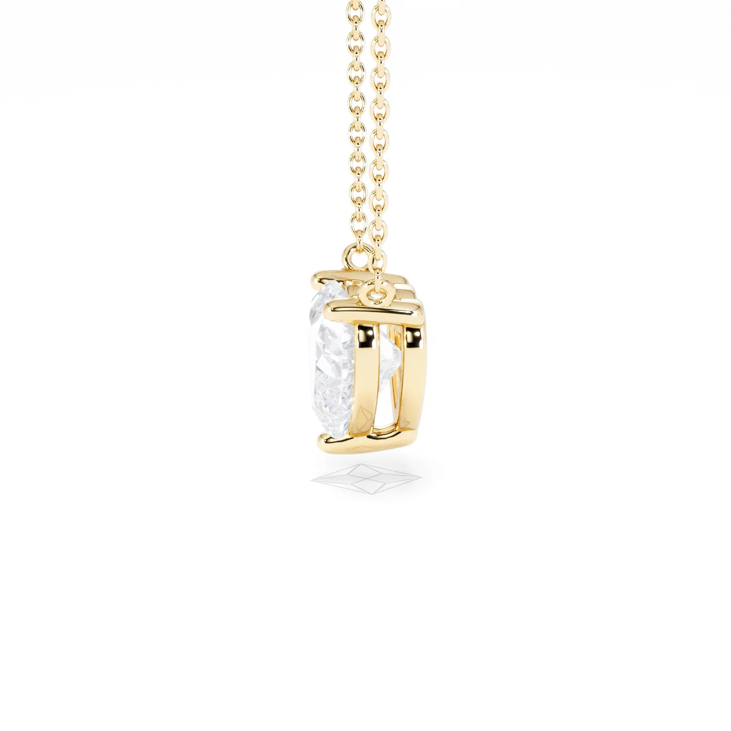 Wanderlust Floating Heart Cut Lab Diamond Solitaire Necklace 2.00ct H/SI in 9K Gold - Image 69