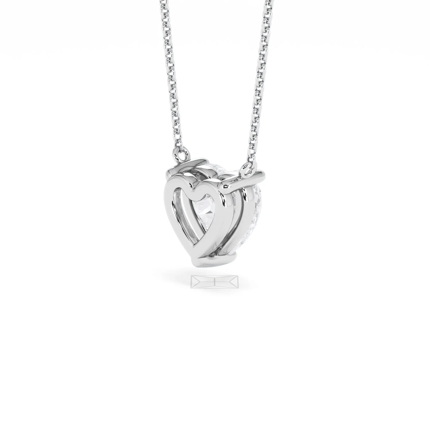 Wanderlust Floating Heart Cut Lab Diamond Solitaire Necklace 2.00ct H/SI in 9K White Gold - Image 41