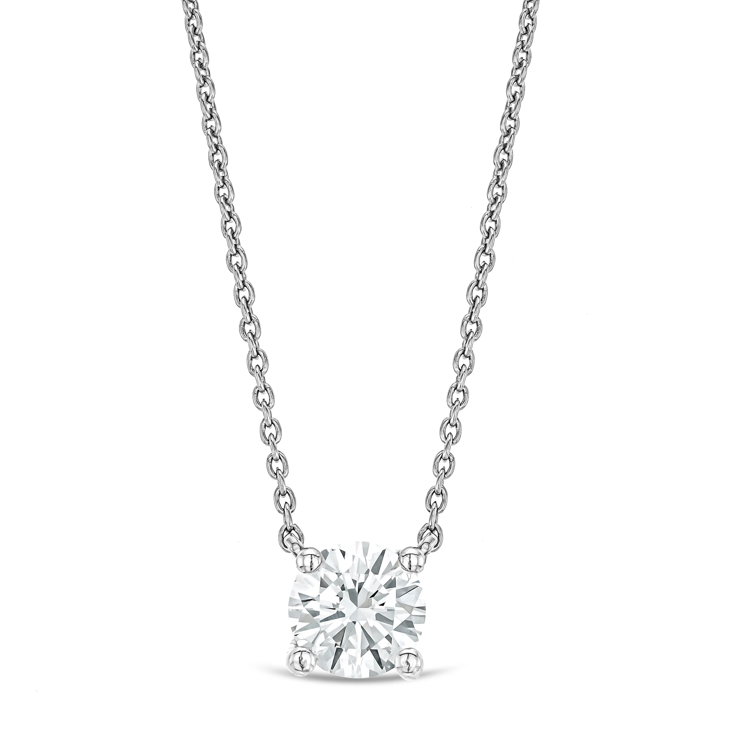 Wanderlust Floating Lab Diamond Solitaire Necklace 0.33ct H/SI in Silver - Image 2