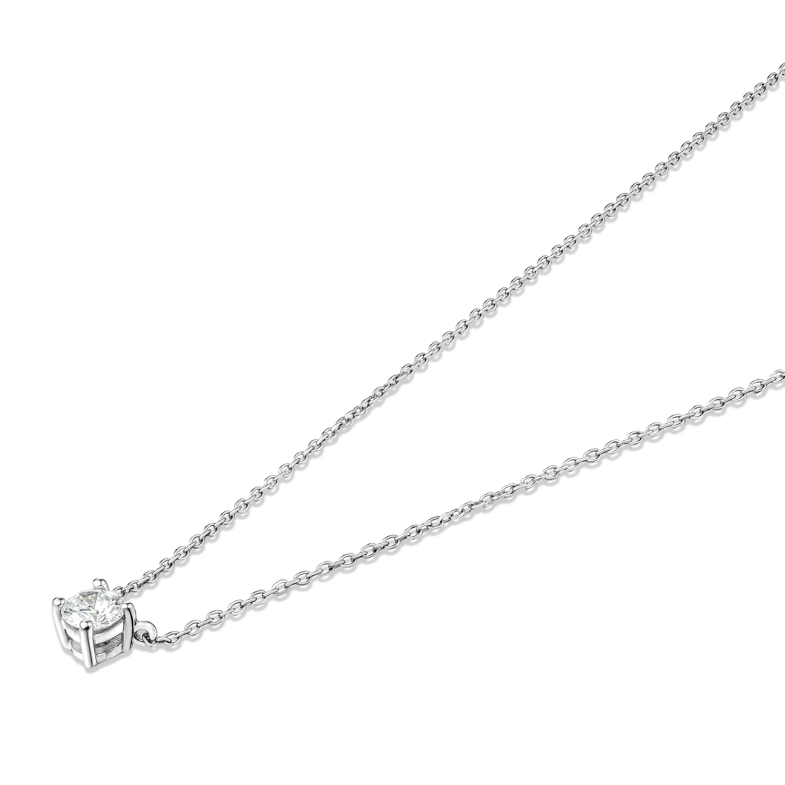 Wanderlust Floating Lab Diamond Solitaire Necklace 0.33ct H/SI in Silver - Image 3