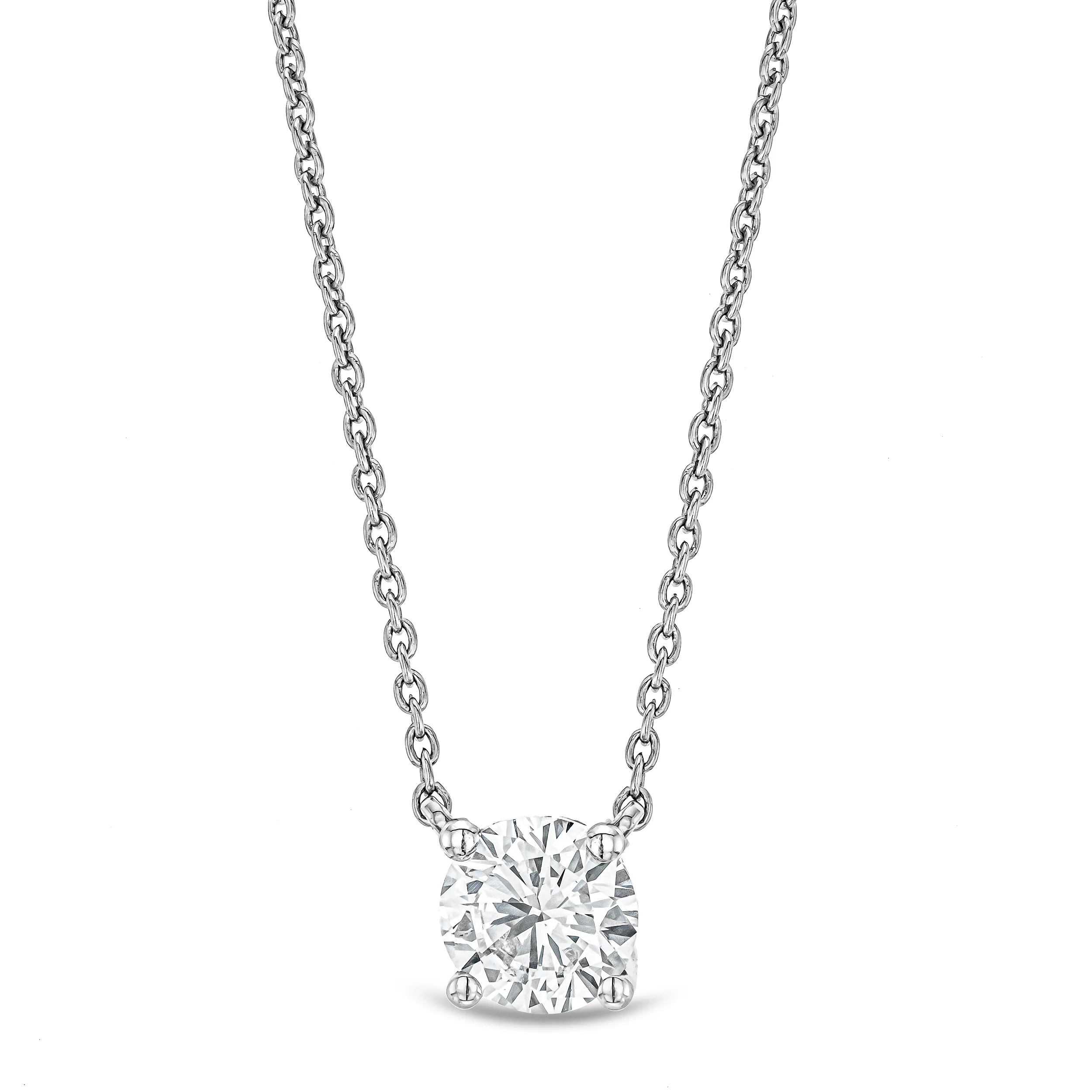 Wanderlust Floating Lab Diamond Solitaire Necklace 0.50ct H/SI in 9K White Gold - Image 2