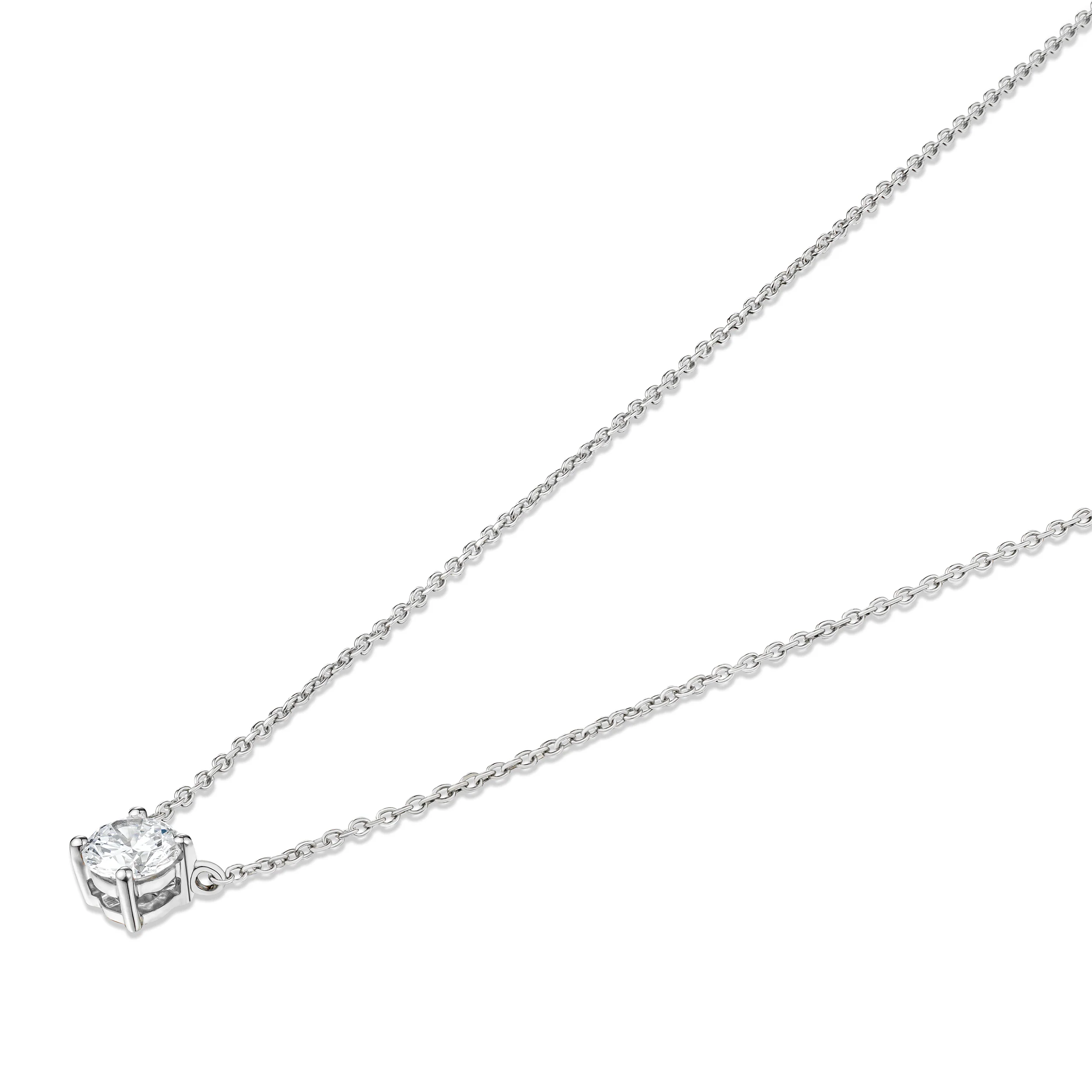 Wanderlust Floating Lab Diamond Solitaire Necklace 0.50ct H/SI in 9K White Gold - Image 3