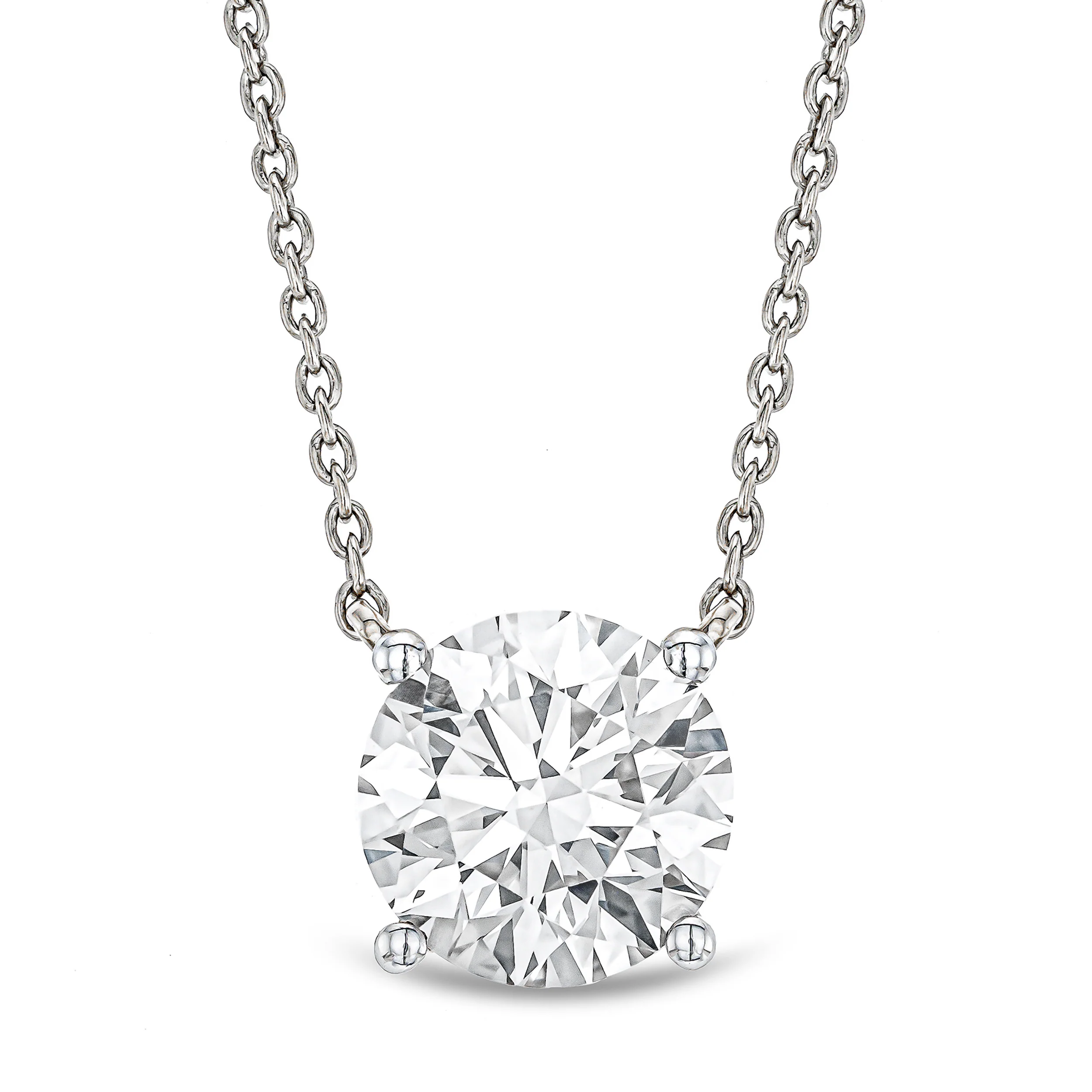 Wanderlust Floating Lab Diamond Solitaire Necklace 2.00ct H/SI in 9K White Gold