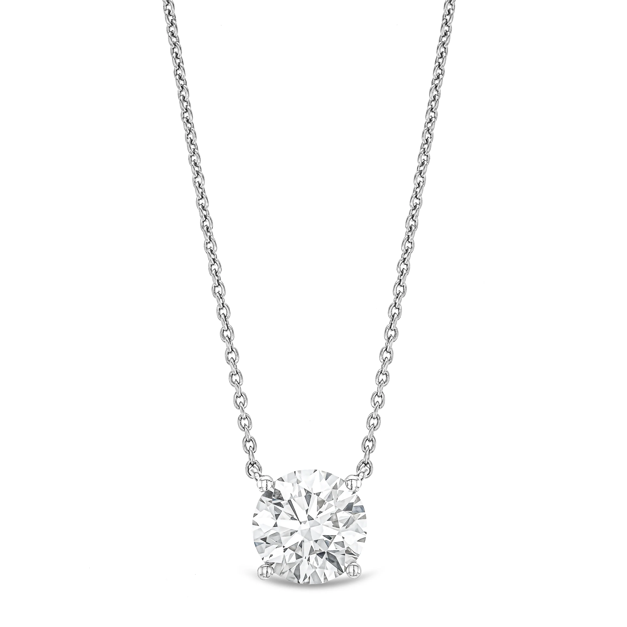 Wanderlust Floating Lab Diamond Solitaire Necklace 2.00ct H/SI in 9K White Gold - Image 2