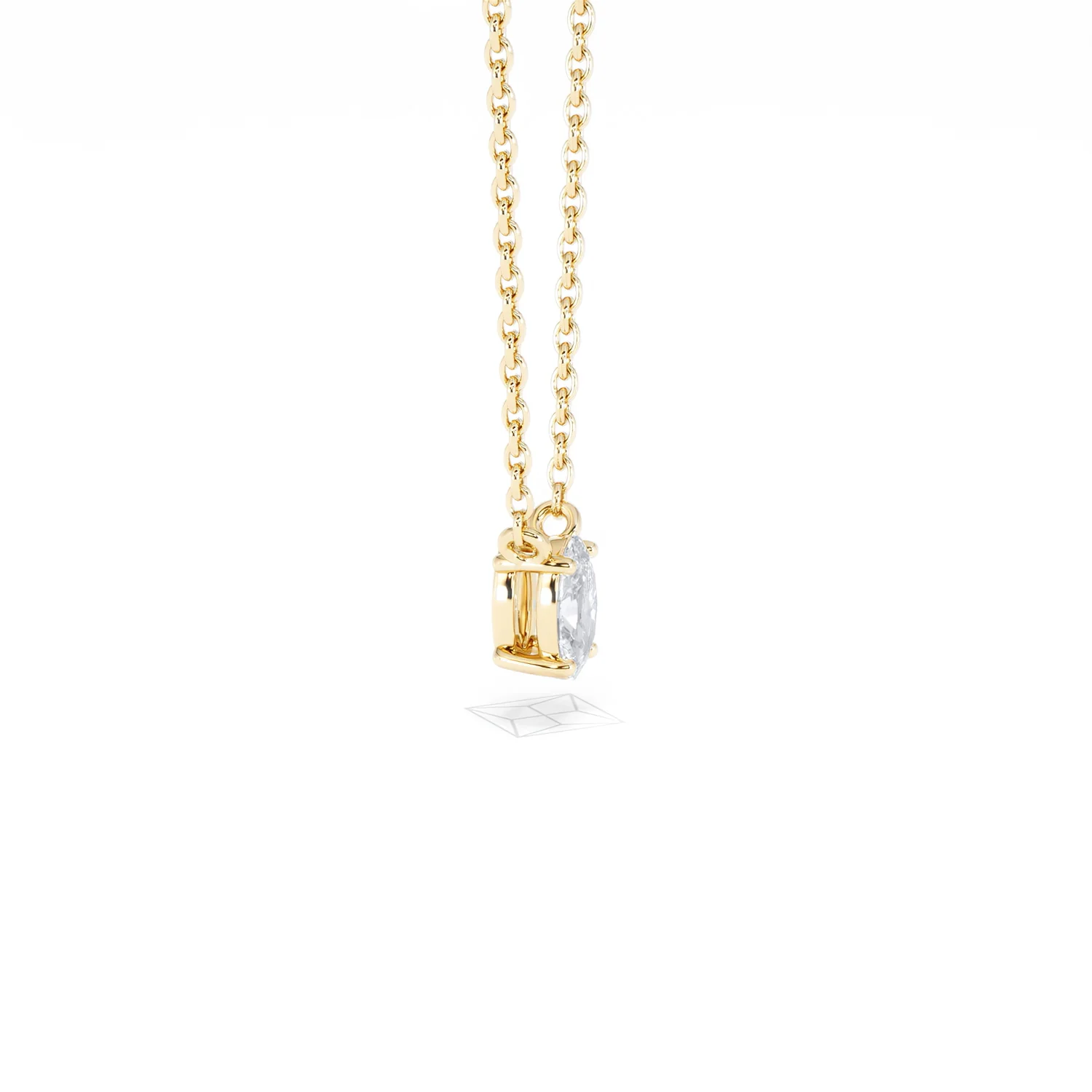 Wanderlust Floating Oval Cut Lab Diamond Solitaire Necklace 0.25ct H/SI in 18K Gold Vermeil - Image 26
