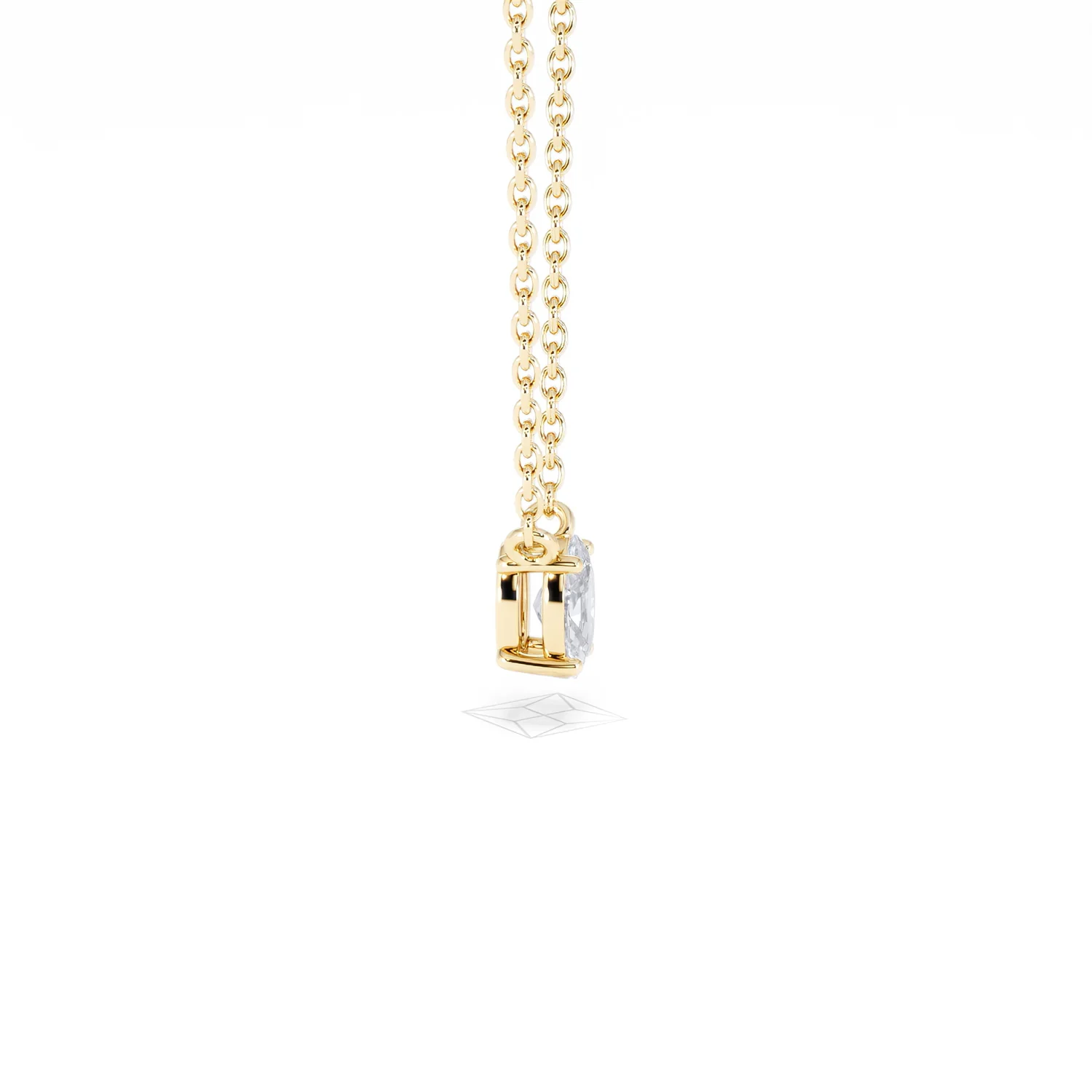Wanderlust Floating Oval Cut Lab Diamond Solitaire Necklace 0.25ct H/SI in 18K Gold Vermeil - Image 28