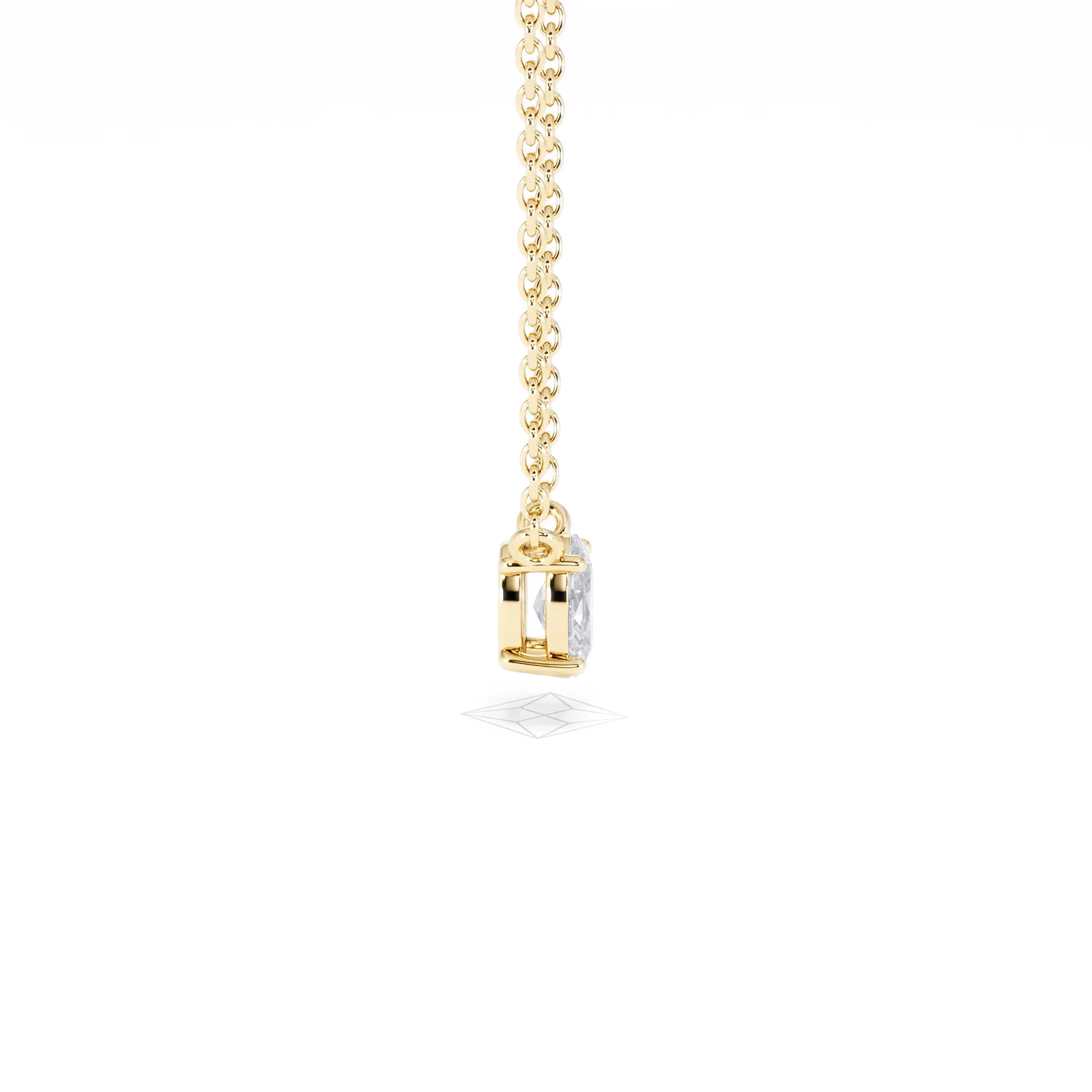 Wanderlust Floating Oval Cut Lab Diamond Solitaire Necklace 0.25ct H/SI in 18K Gold Vermeil - Image 29