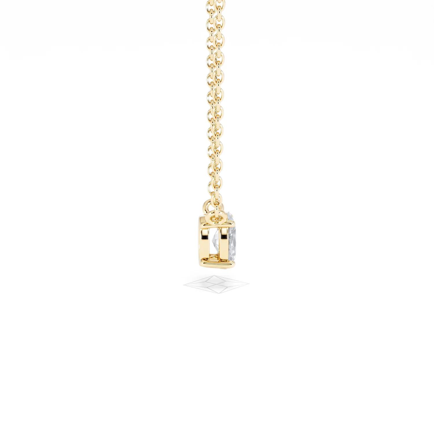 Wanderlust Floating Oval Cut Lab Diamond Solitaire Necklace 0.25ct H/SI in 18K Gold Vermeil - Image 31