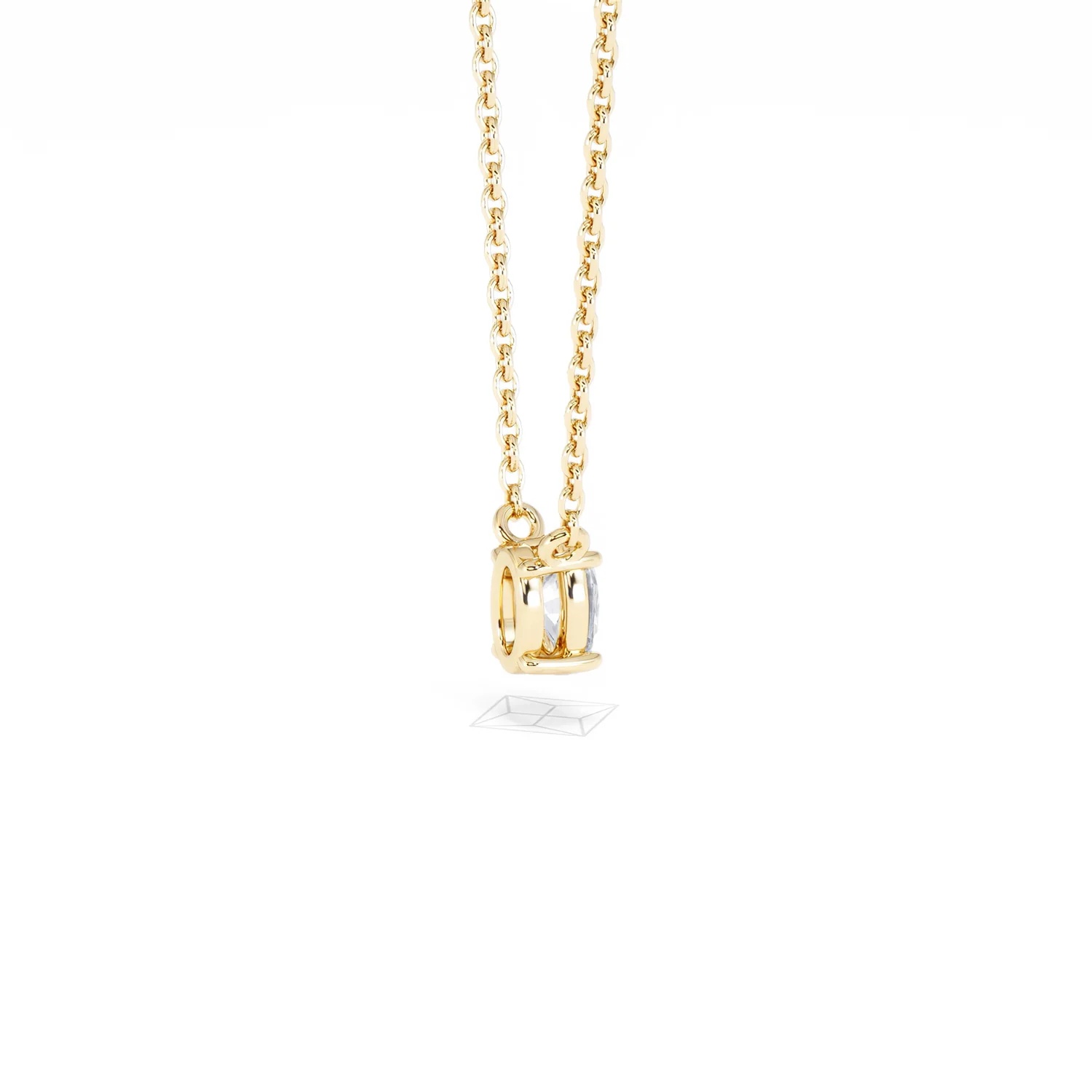 Wanderlust Floating Oval Cut Lab Diamond Solitaire Necklace 0.25ct H/SI in 18K Gold Vermeil - Image 36