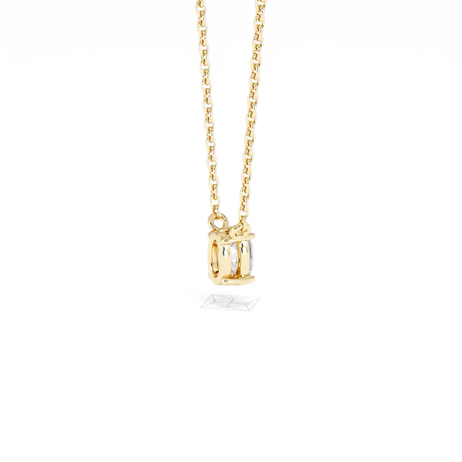 Wanderlust Floating Oval Cut Lab Diamond Solitaire Necklace 0.25ct H/SI in 18K Gold Vermeil - Image 37