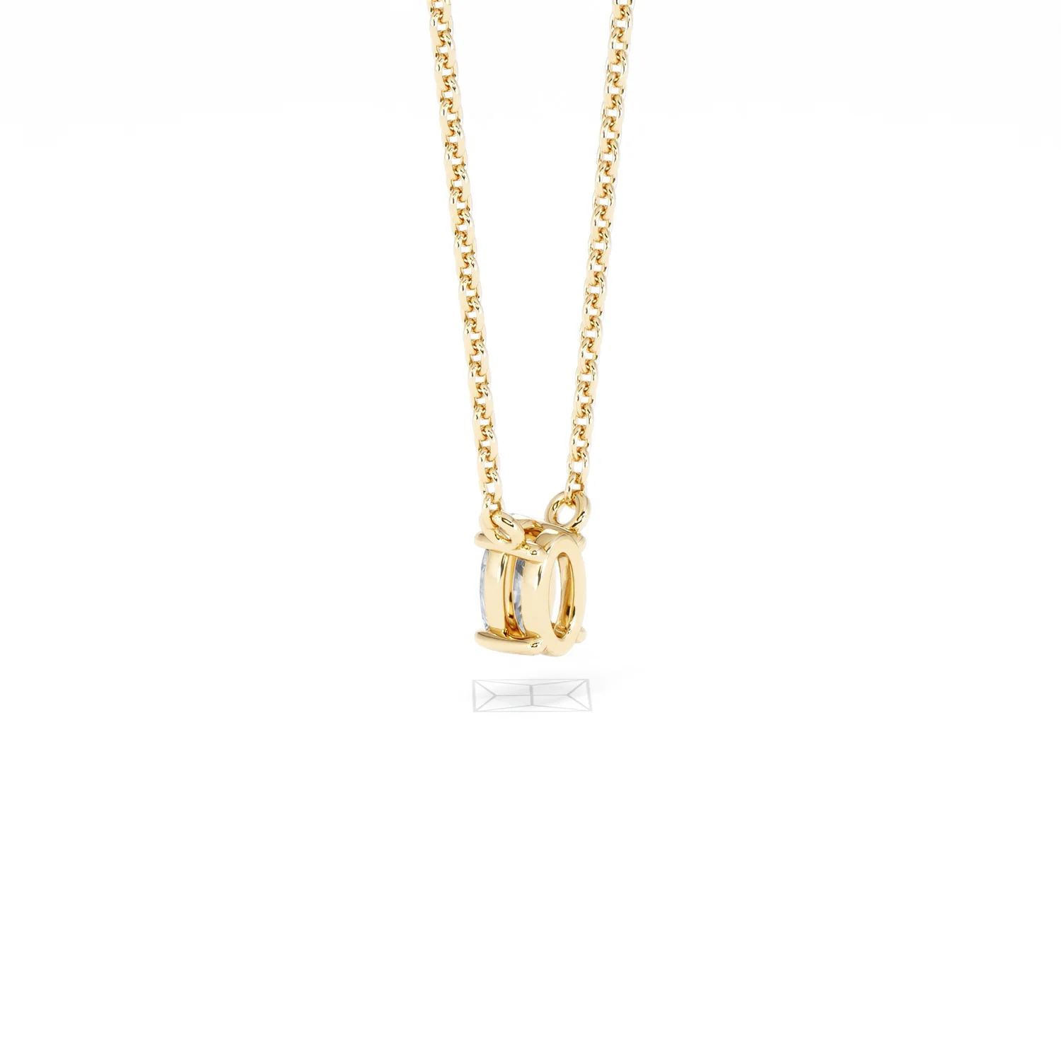 Wanderlust Floating Oval Cut Lab Diamond Solitaire Necklace 0.25ct H/SI in 18K Gold Vermeil - Image 60