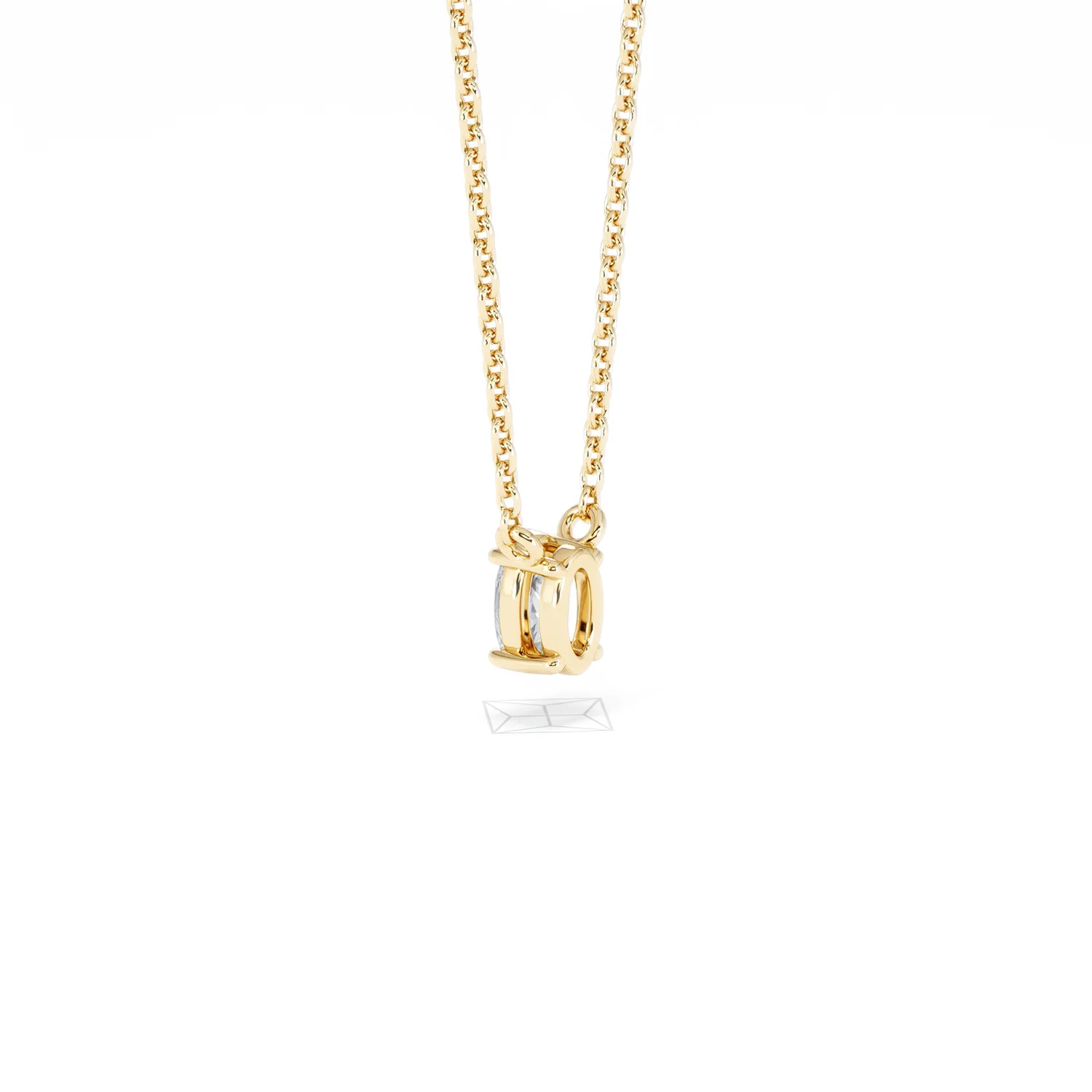 Wanderlust Floating Oval Cut Lab Diamond Solitaire Necklace 0.25ct H/SI in 18K Gold Vermeil - Image 61