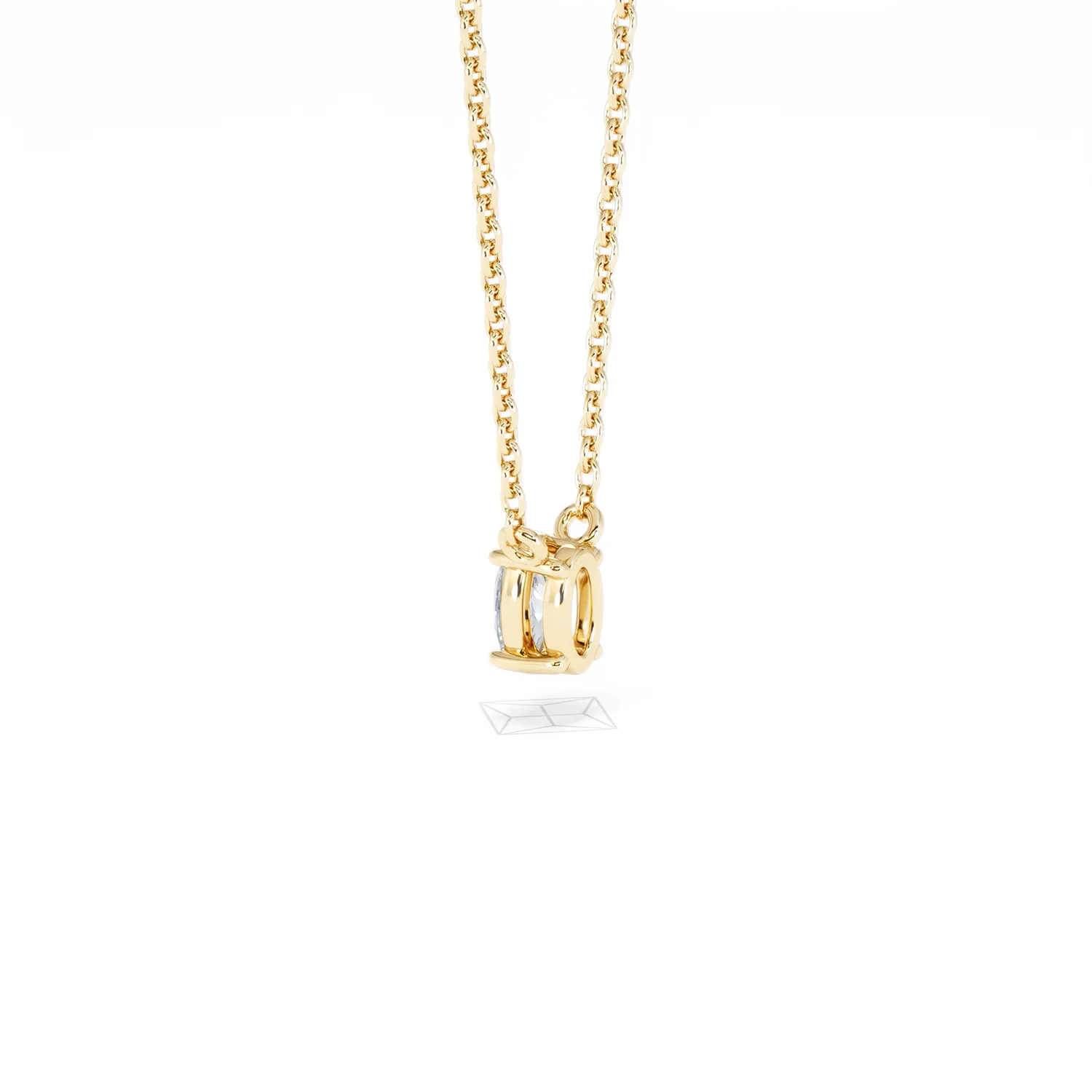 Wanderlust Floating Oval Cut Lab Diamond Solitaire Necklace 0.25ct H/SI in 18K Gold Vermeil - Image 62