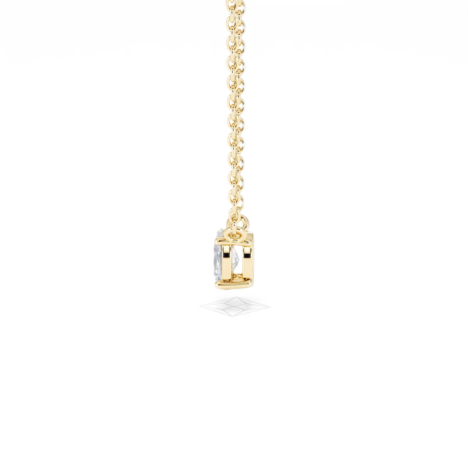 Wanderlust Floating Oval Cut Lab Diamond Solitaire Necklace 0.25ct H/SI in 18K Gold Vermeil - Image 69