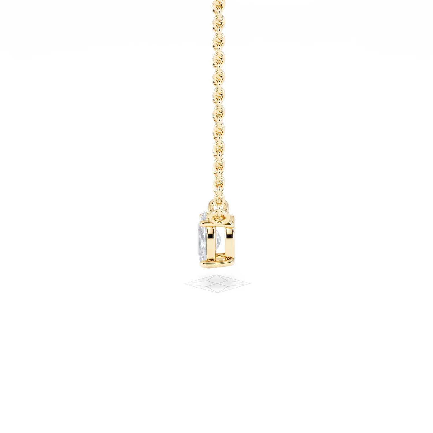 Wanderlust Floating Oval Cut Lab Diamond Solitaire Necklace 0.25ct H/SI in 18K Gold Vermeil - Image 70