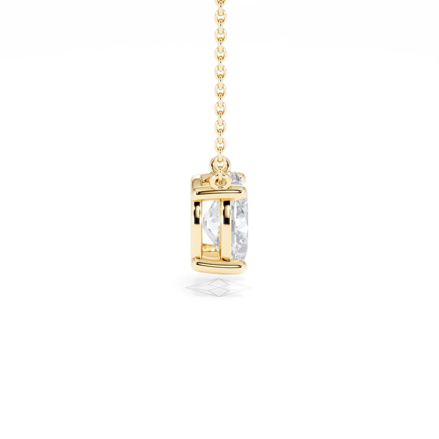 Wanderlust Floating Oval Cut Lab Diamond Solitaire Necklace 1.50ct H/SI in 9K Gold - Image 30