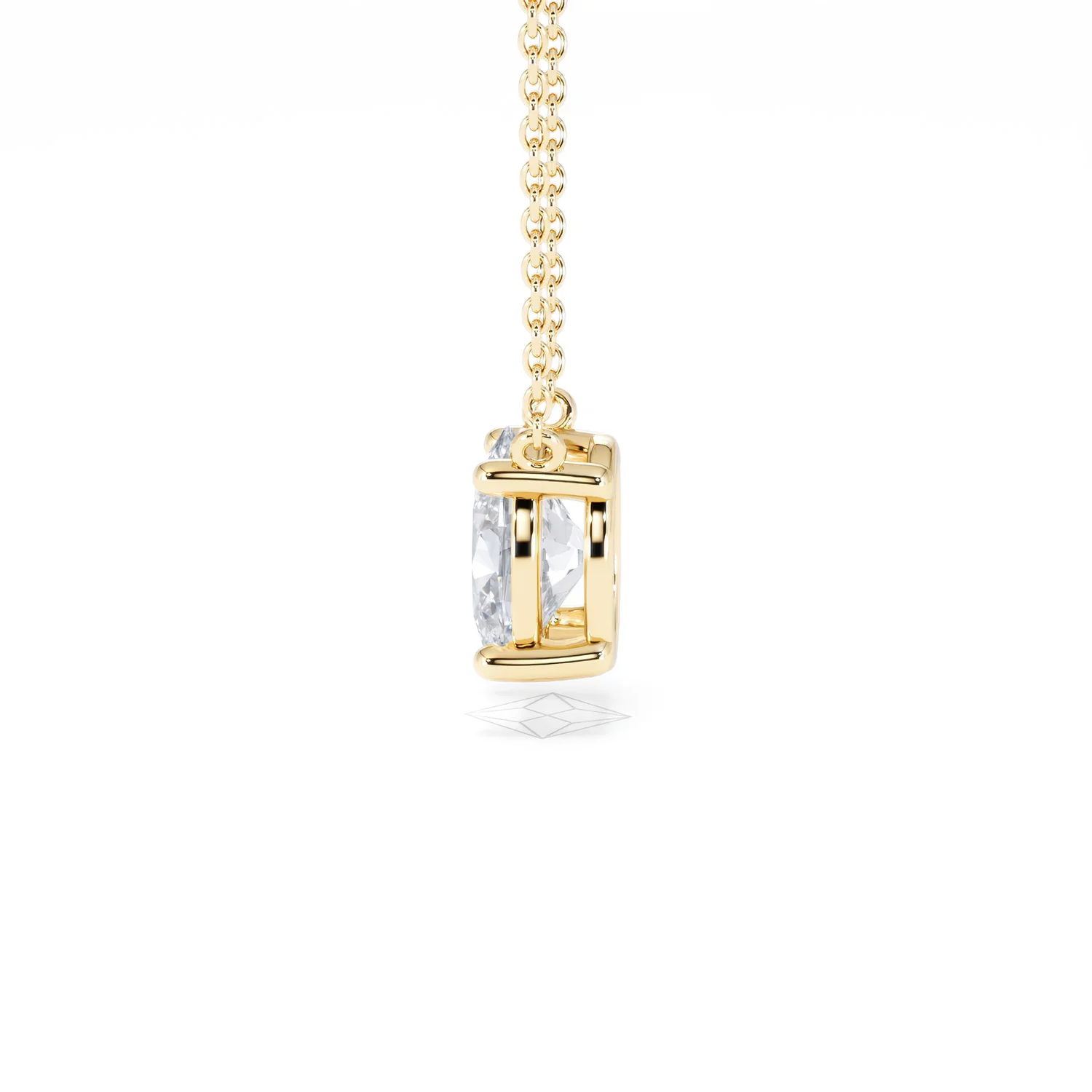 Wanderlust Floating Oval Cut Lab Diamond Solitaire Necklace 1.50ct H/SI in 9K Gold - Image 69