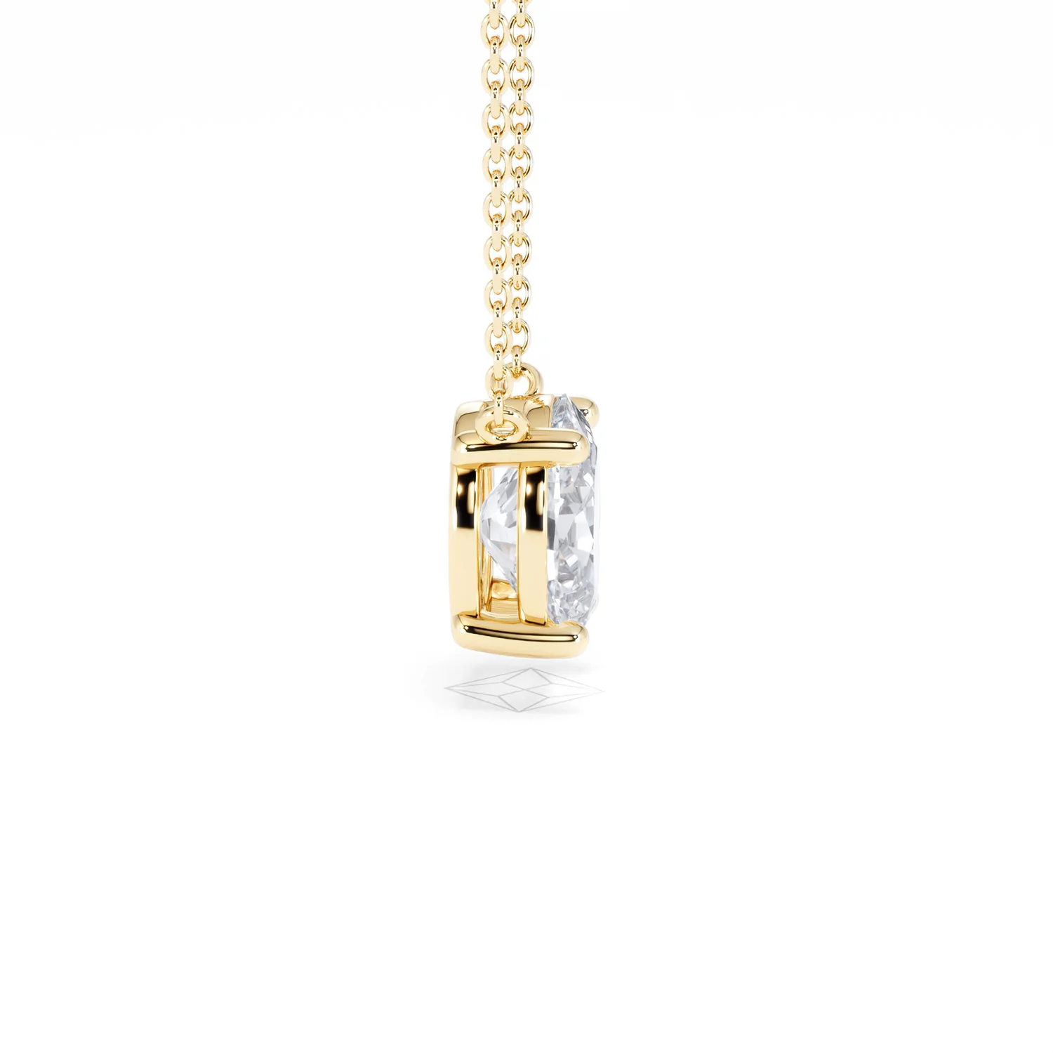 Wanderlust Floating Oval Cut Lab Diamond Solitaire Necklace 2.00ct H/SI in 9K Gold - Image 29