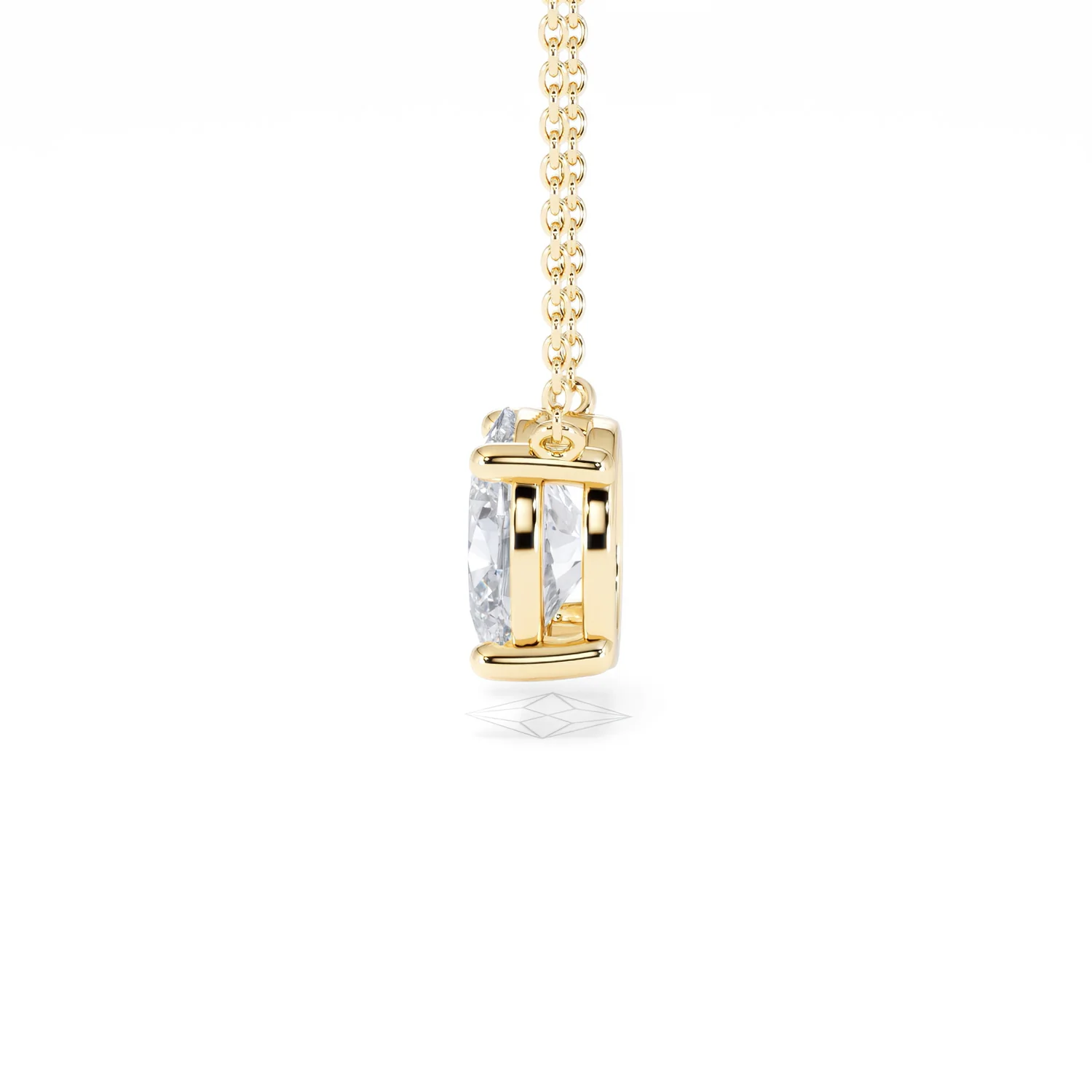 Wanderlust Floating Oval Cut Lab Diamond Solitaire Necklace 2.00ct H/SI in 9K Gold - Image 69