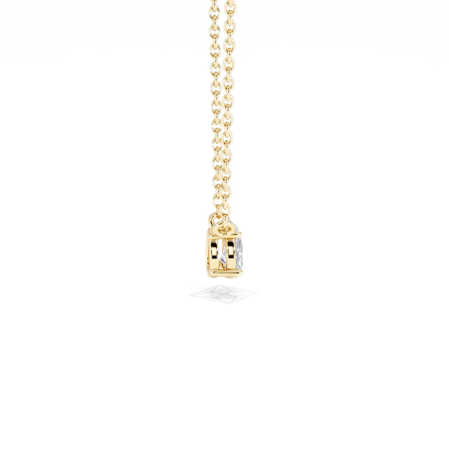 Wanderlust Floating Pear Cut Lab Diamond Solitaire Necklace 0.25ct H/SI in 18K Gold Vermeil - Image 32