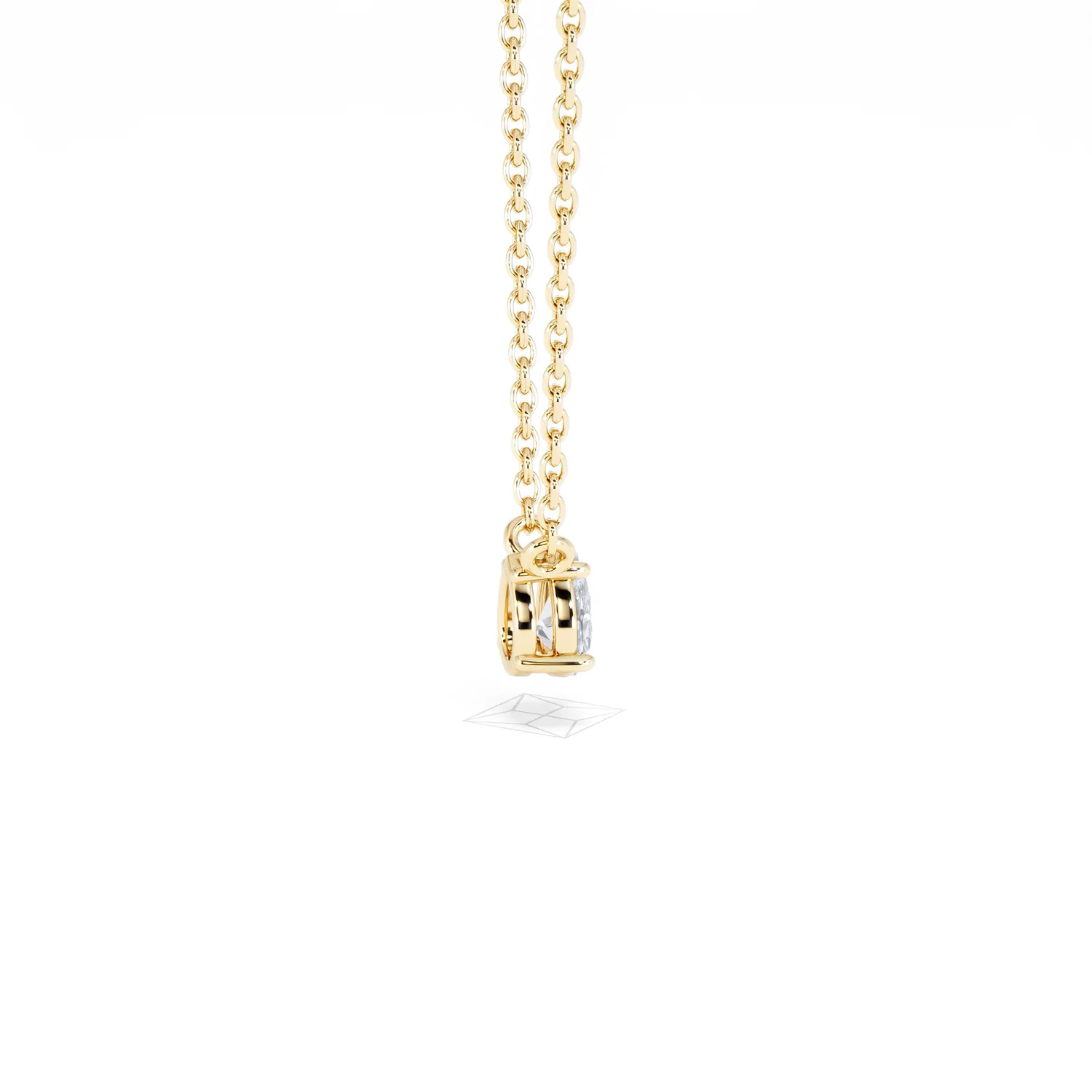 Wanderlust Floating Pear Cut Lab Diamond Solitaire Necklace 0.25ct H/SI in 18K Gold Vermeil - Image 33