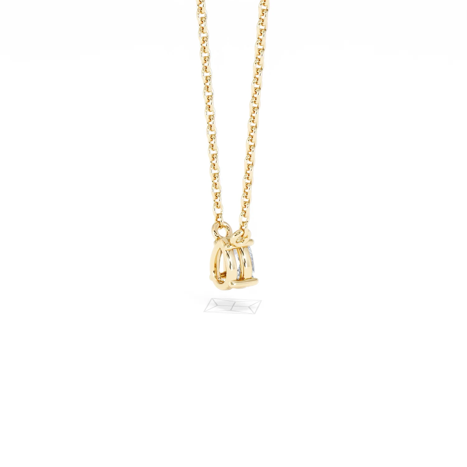 Wanderlust Floating Pear Cut Lab Diamond Solitaire Necklace 0.25ct H/SI in 18K Gold Vermeil - Image 38