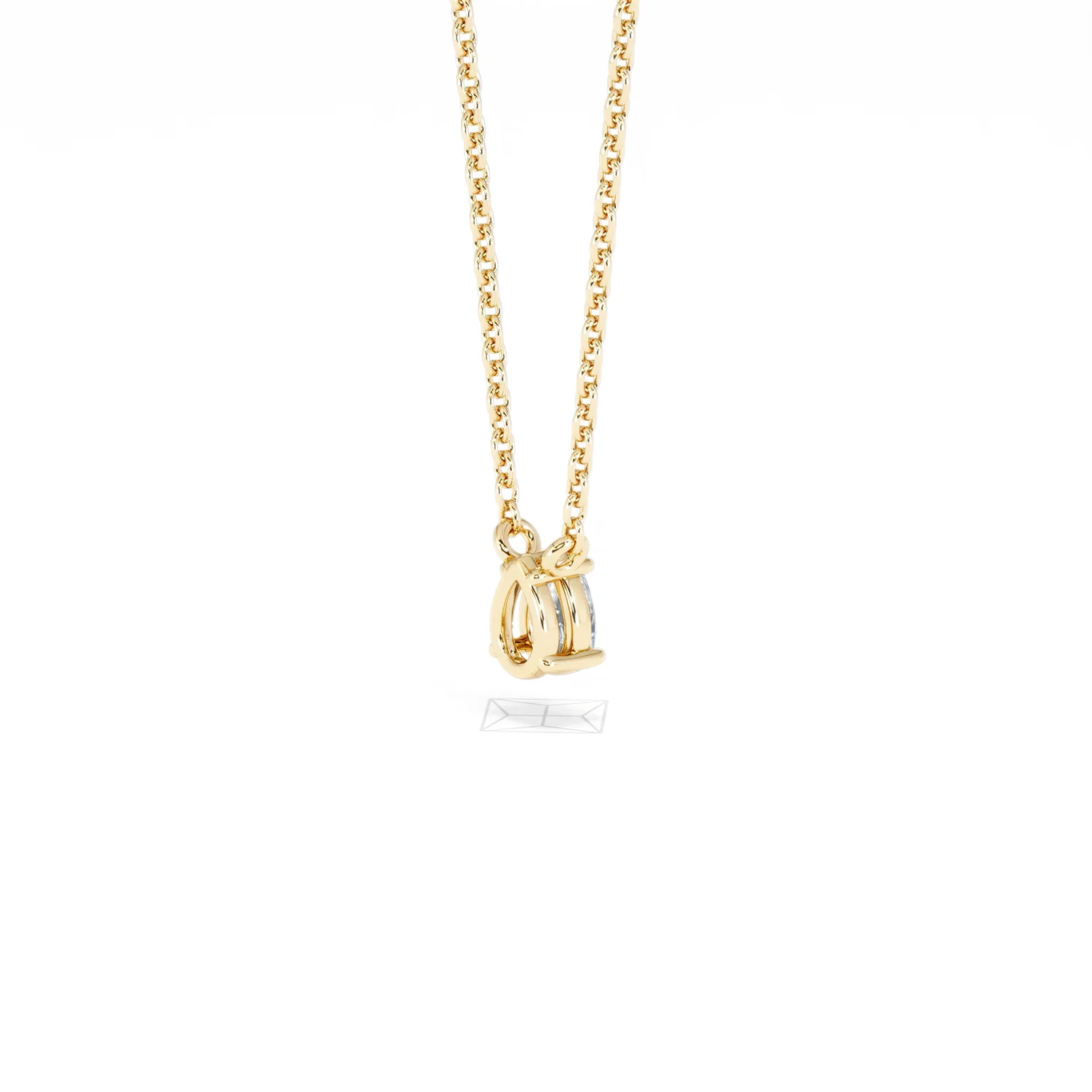 Wanderlust Floating Pear Cut Lab Diamond Solitaire Necklace 0.25ct H/SI in 18K Gold Vermeil - Image 39