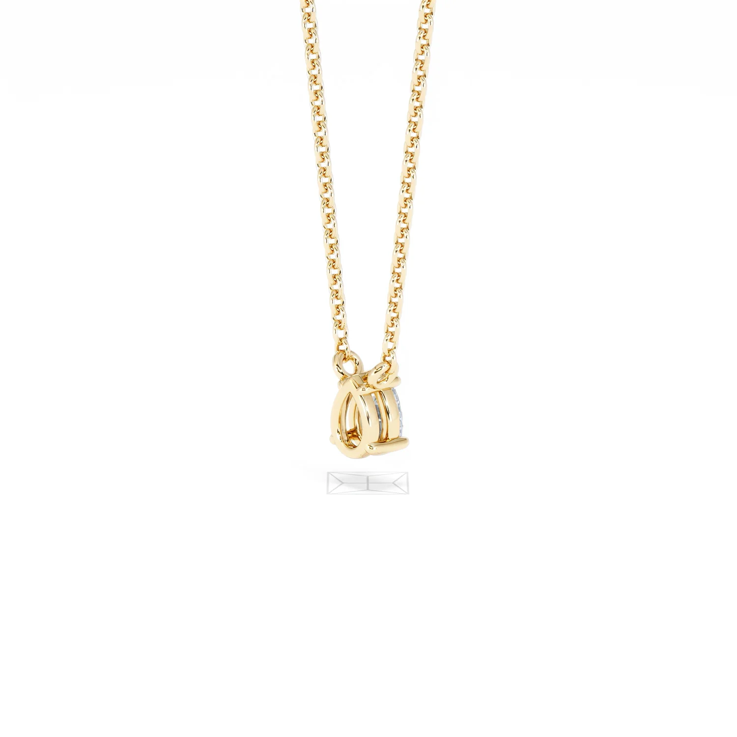 Wanderlust Floating Pear Cut Lab Diamond Solitaire Necklace 0.25ct H/SI in 18K Gold Vermeil - Image 40