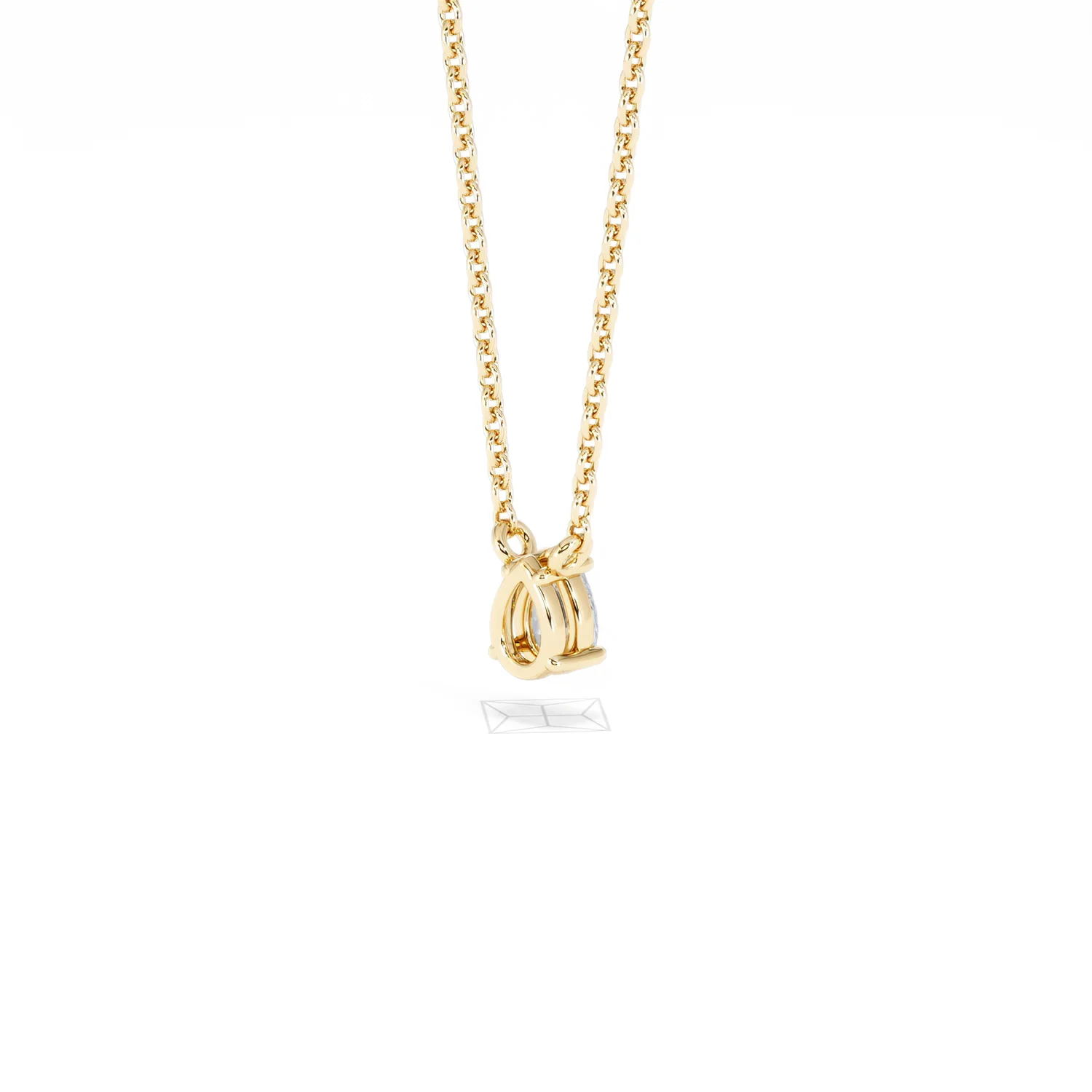 Wanderlust Floating Pear Cut Lab Diamond Solitaire Necklace 0.25ct H/SI in 18K Gold Vermeil - Image 41