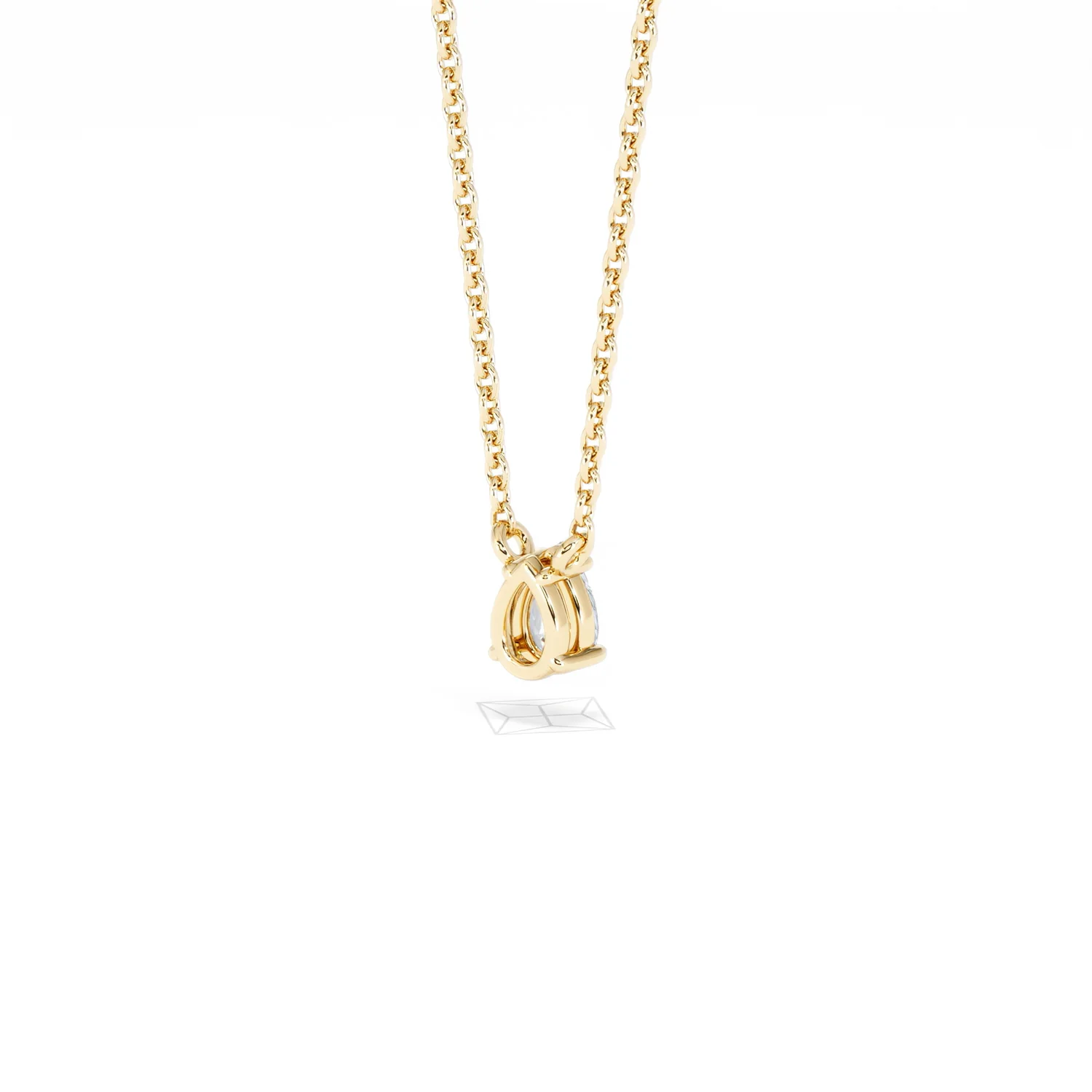 Wanderlust Floating Pear Cut Lab Diamond Solitaire Necklace 0.25ct H/SI in 18K Gold Vermeil - Image 42