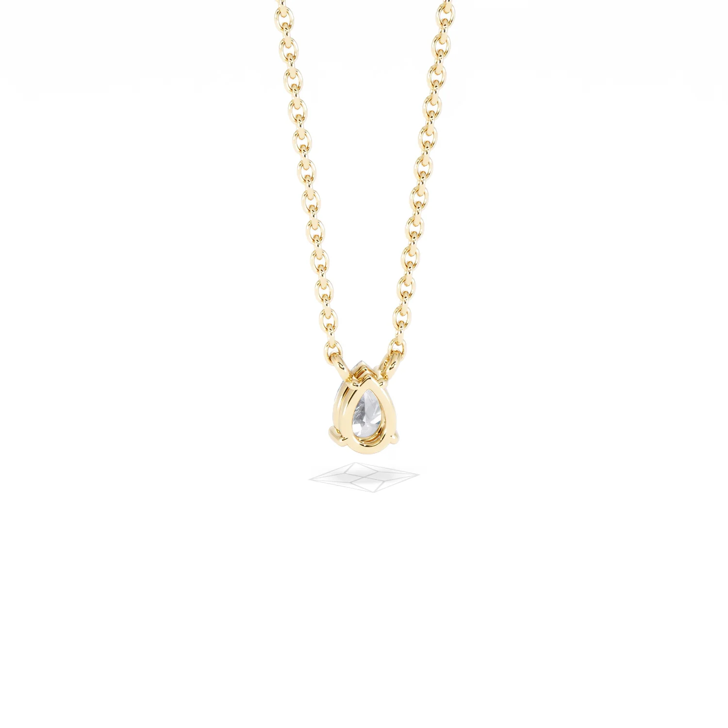 Wanderlust Floating Pear Cut Lab Diamond Solitaire Necklace 0.25ct H/SI in 18K Gold Vermeil - Image 52