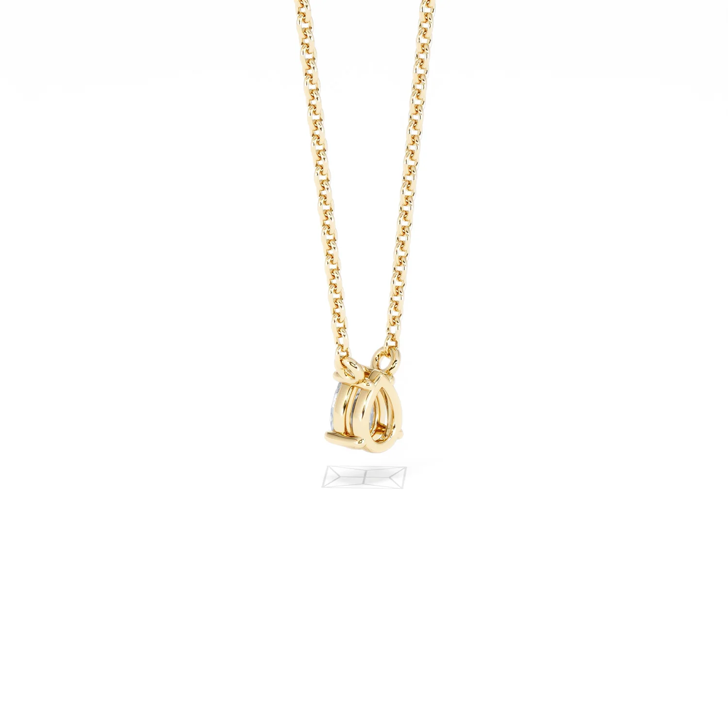 Wanderlust Floating Pear Cut Lab Diamond Solitaire Necklace 0.25ct H/SI in 18K Gold Vermeil - Image 59