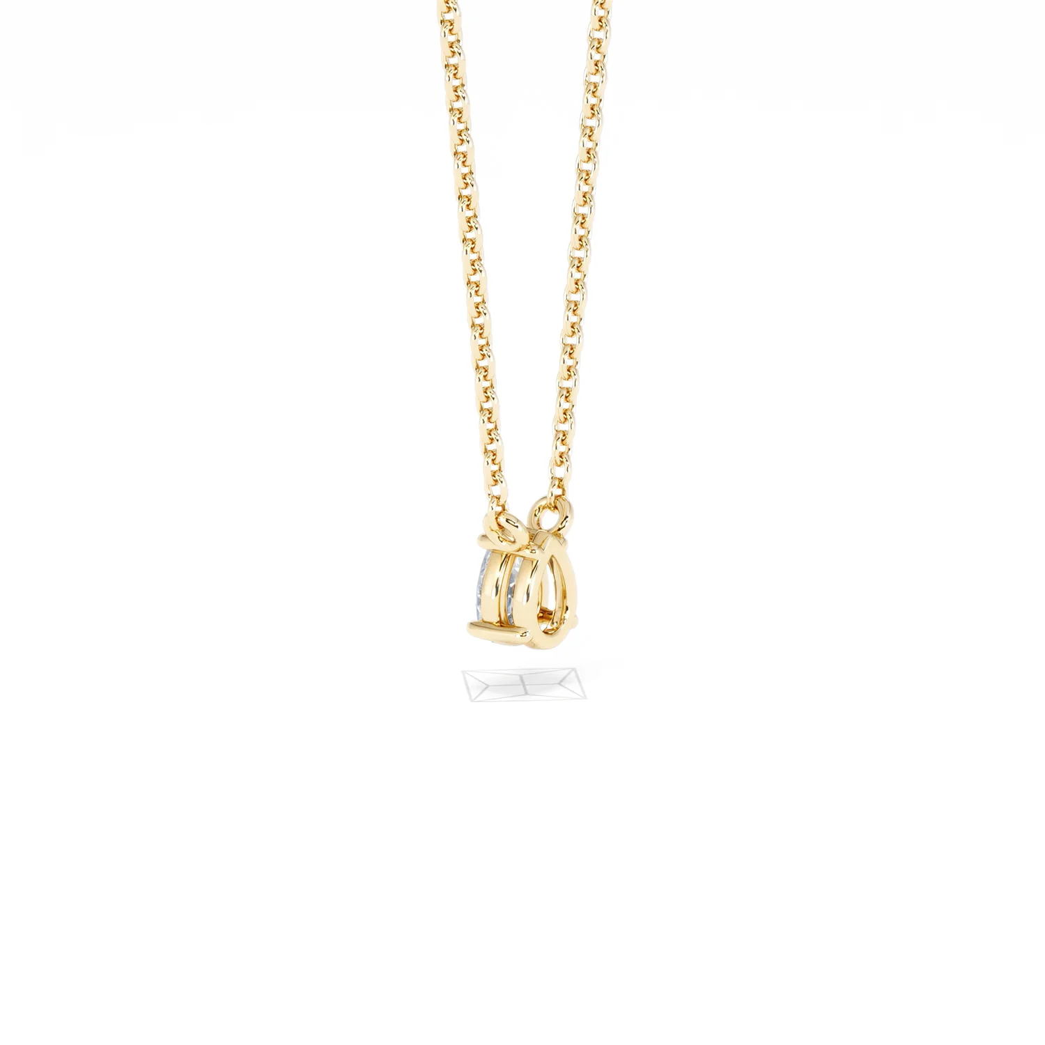 Wanderlust Floating Pear Cut Lab Diamond Solitaire Necklace 0.25ct H/SI in 18K Gold Vermeil - Image 61