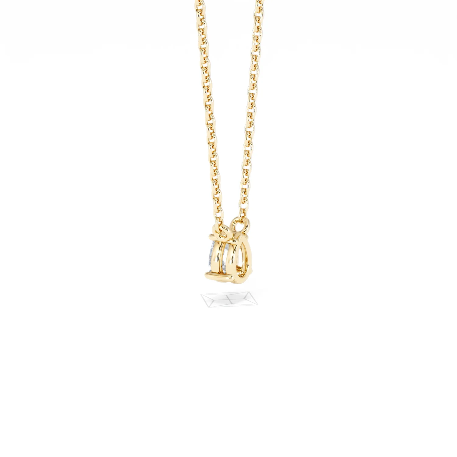Wanderlust Floating Pear Cut Lab Diamond Solitaire Necklace 0.25ct H/SI in 18K Gold Vermeil - Image 62