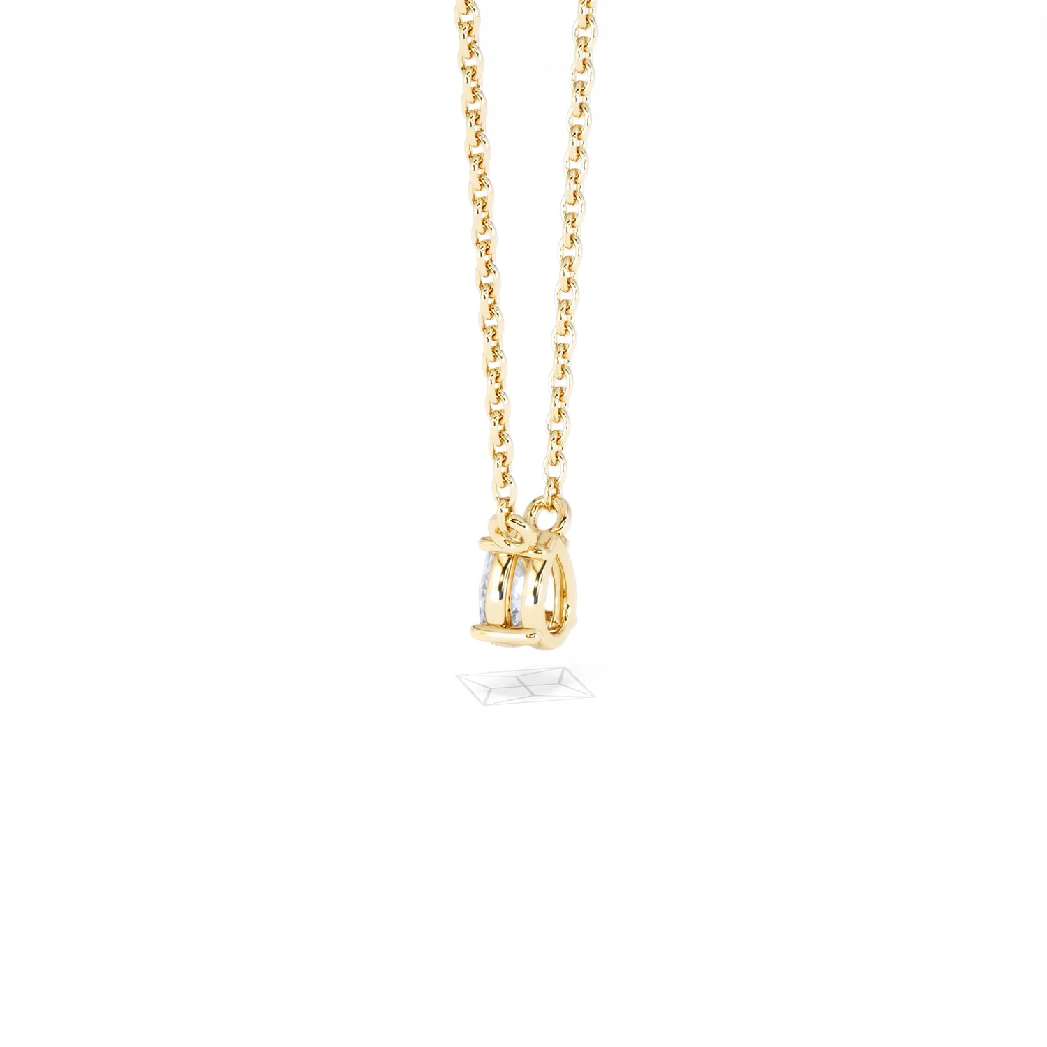 Wanderlust Floating Pear Cut Lab Diamond Solitaire Necklace 0.25ct H/SI in 18K Gold Vermeil - Image 63