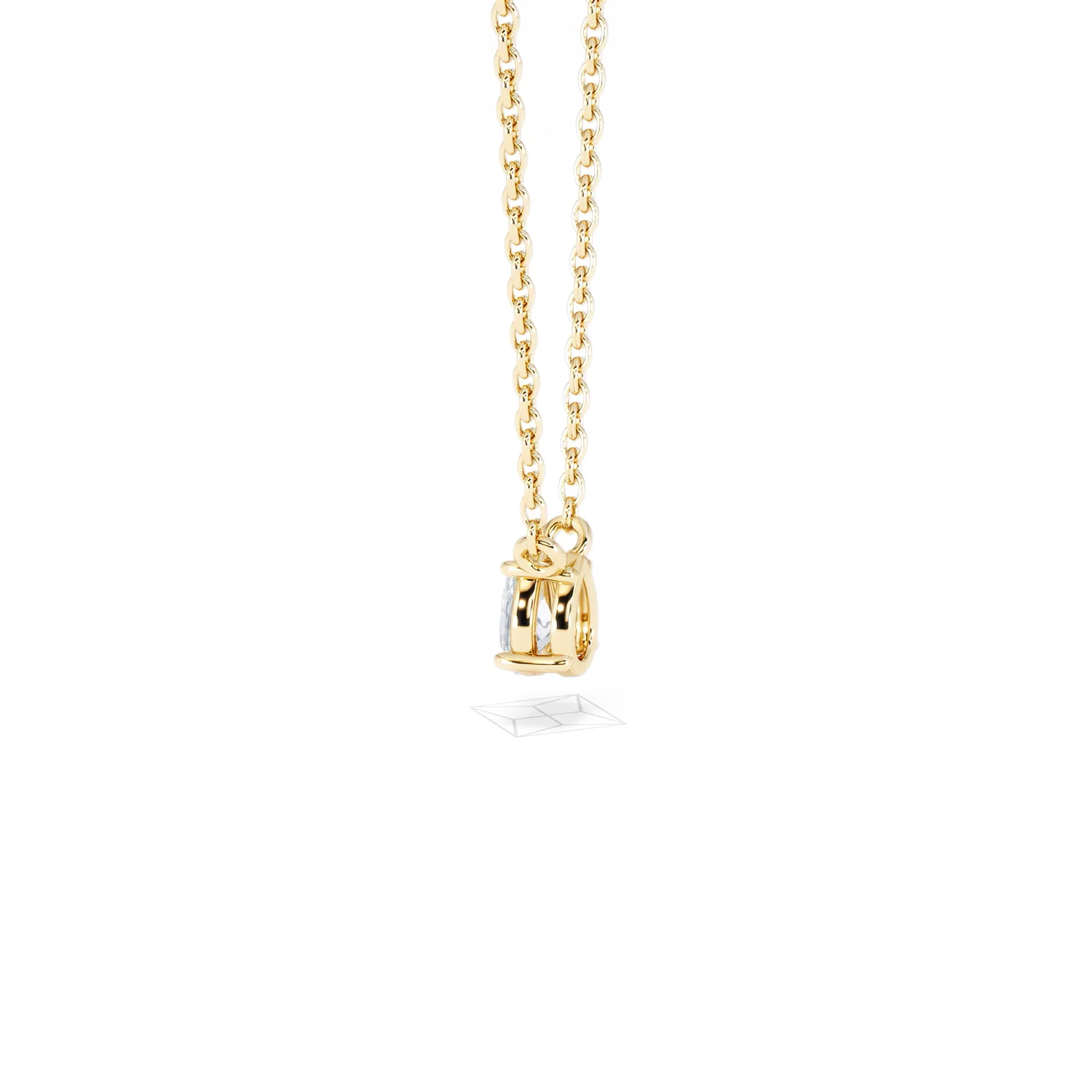 Wanderlust Floating Pear Cut Lab Diamond Solitaire Necklace 0.25ct H/SI in 18K Gold Vermeil - Image 65