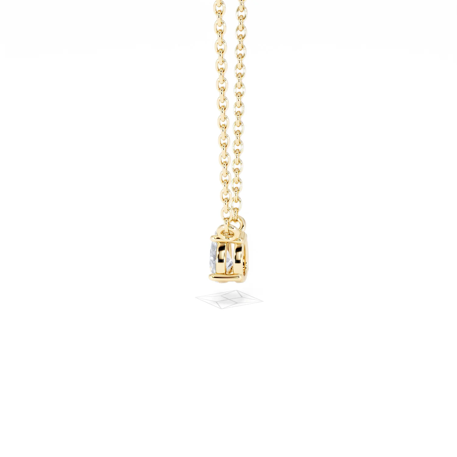 Wanderlust Floating Pear Cut Lab Diamond Solitaire Necklace 0.25ct H/SI in 18K Gold Vermeil - Image 67