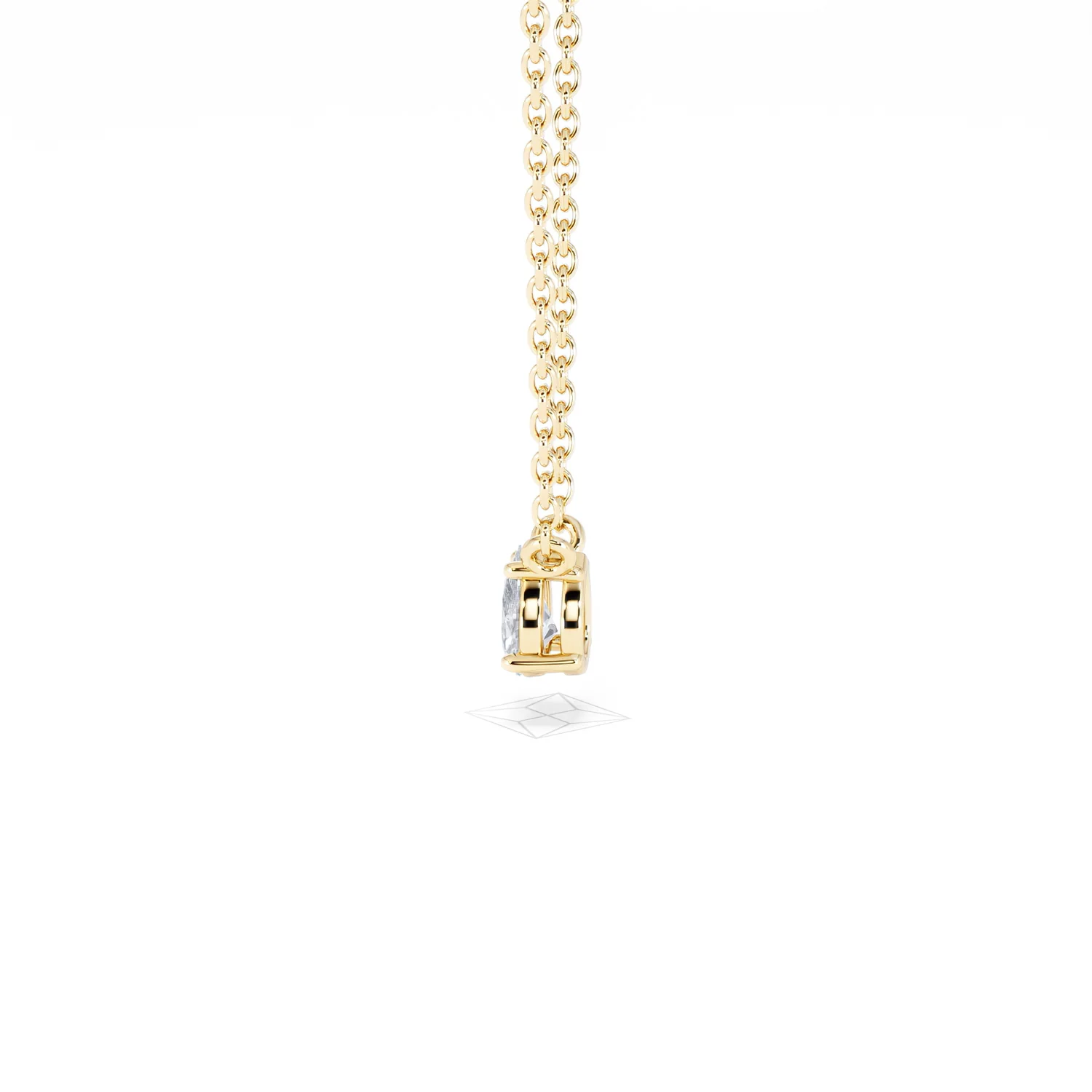 Wanderlust Floating Pear Cut Lab Diamond Solitaire Necklace 0.25ct H/SI in 18K Gold Vermeil - Image 68