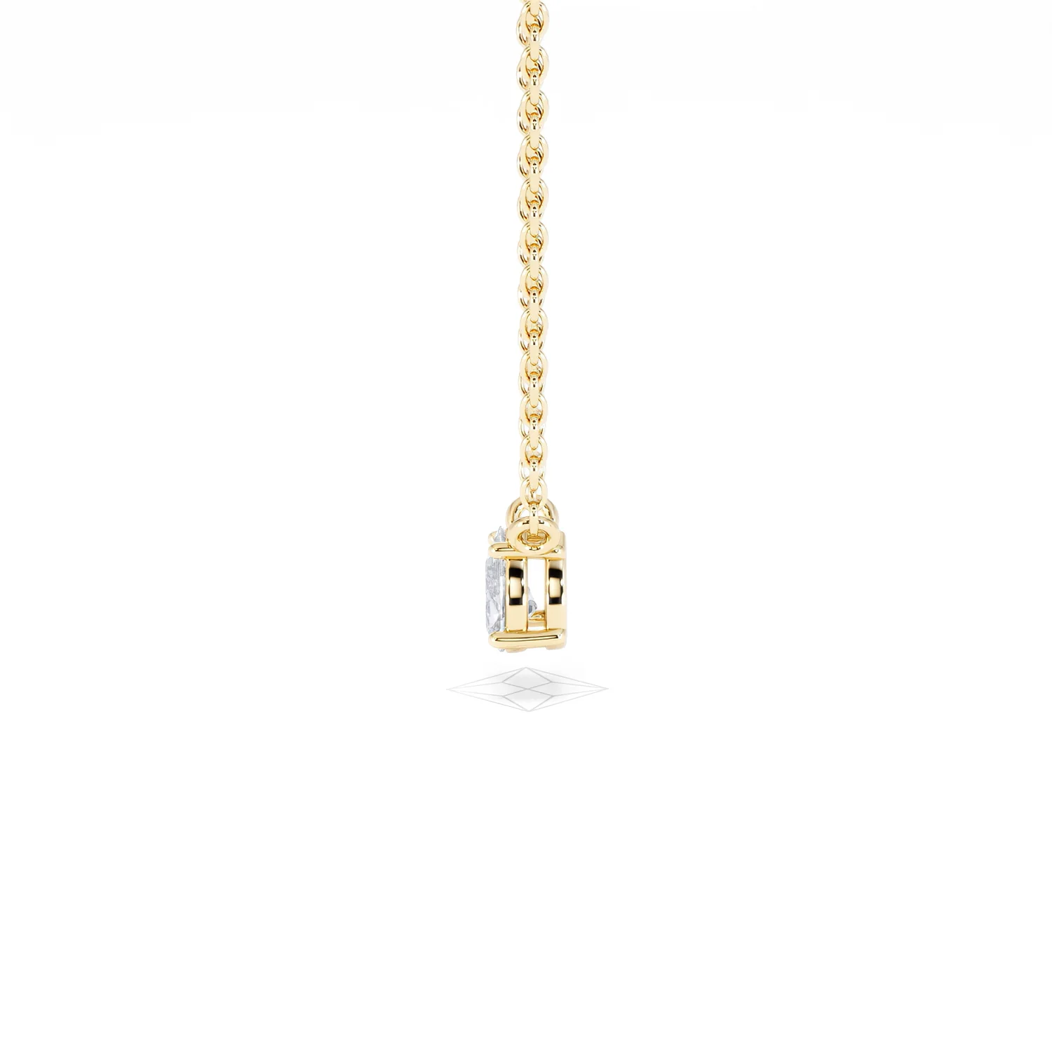 Wanderlust Floating Pear Cut Lab Diamond Solitaire Necklace 0.25ct H/SI in 18K Gold Vermeil - Image 70