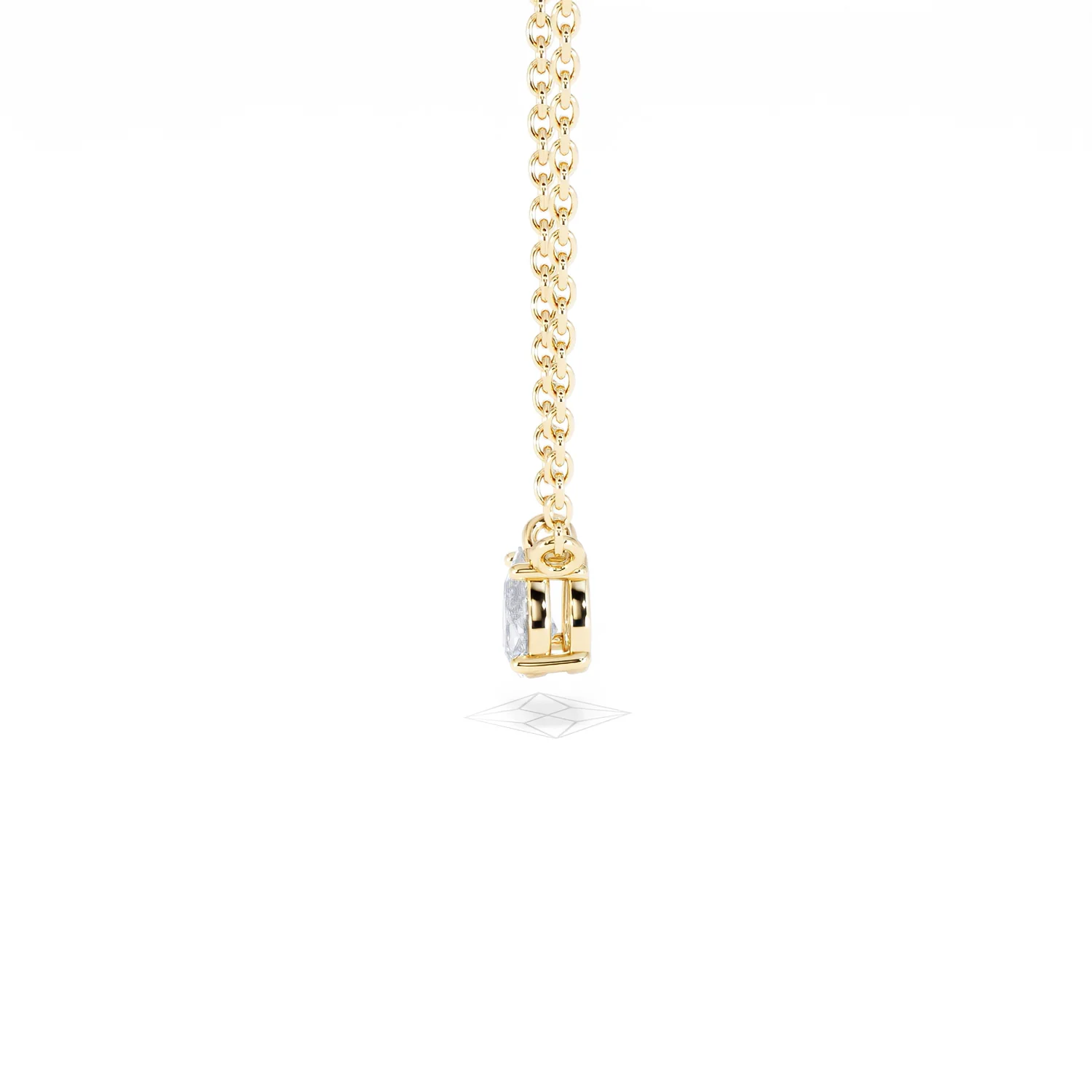 Wanderlust Floating Pear Cut Lab Diamond Solitaire Necklace 0.25ct H/SI in 18K Gold Vermeil - Image 71