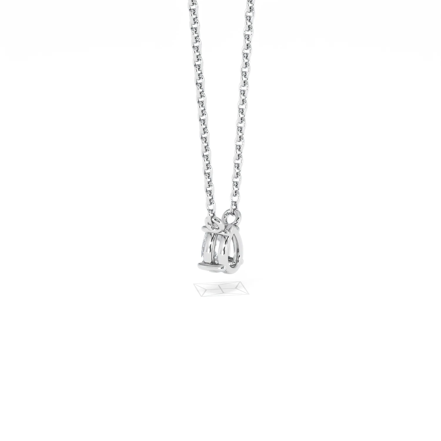 Wanderlust Floating Pear Cut Lab Diamond Solitaire Necklace 0.25ct H/SI in 925 Silver - Image 62
