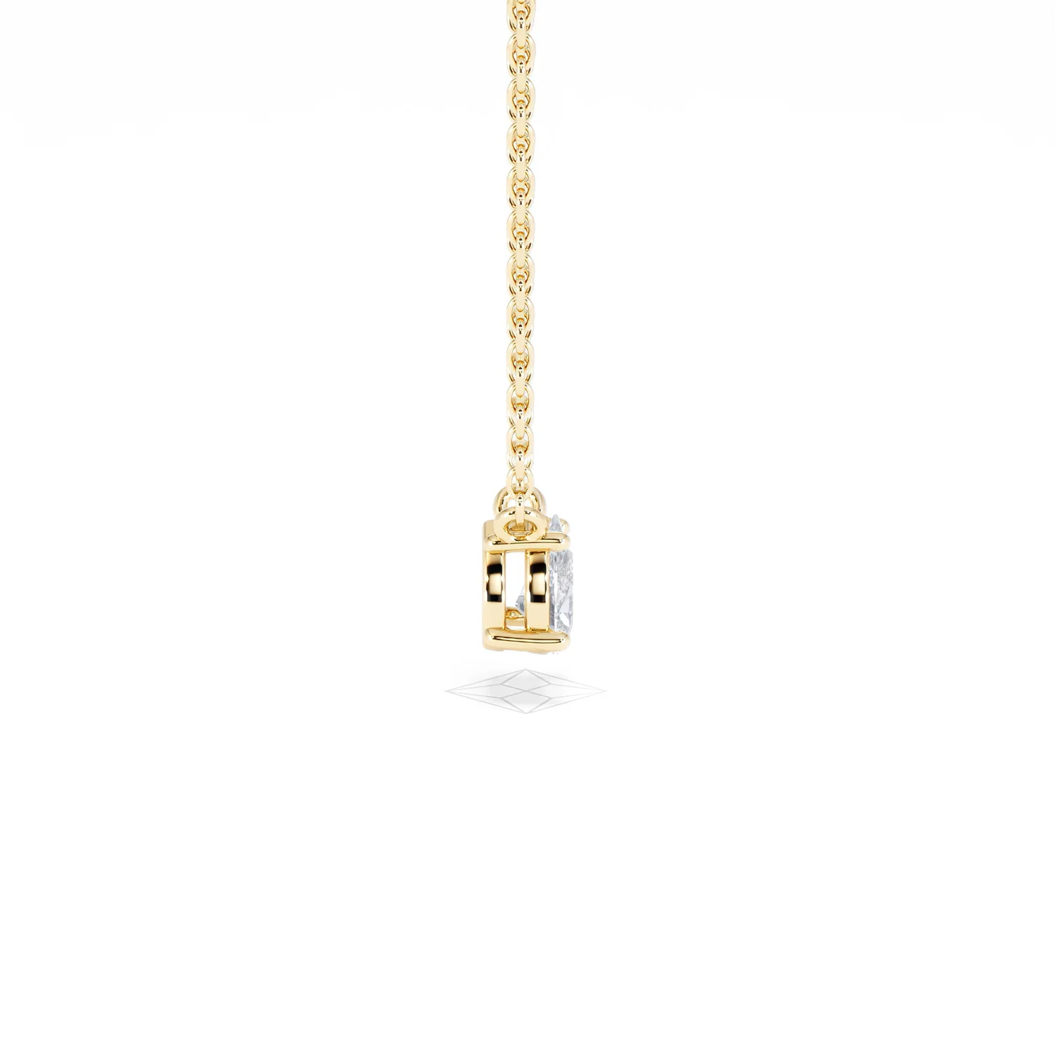 Wanderlust Floating Pear Cut Lab Diamond Solitaire Necklace 0.33ct H/SI in 18K Gold Vermeil - Image 30