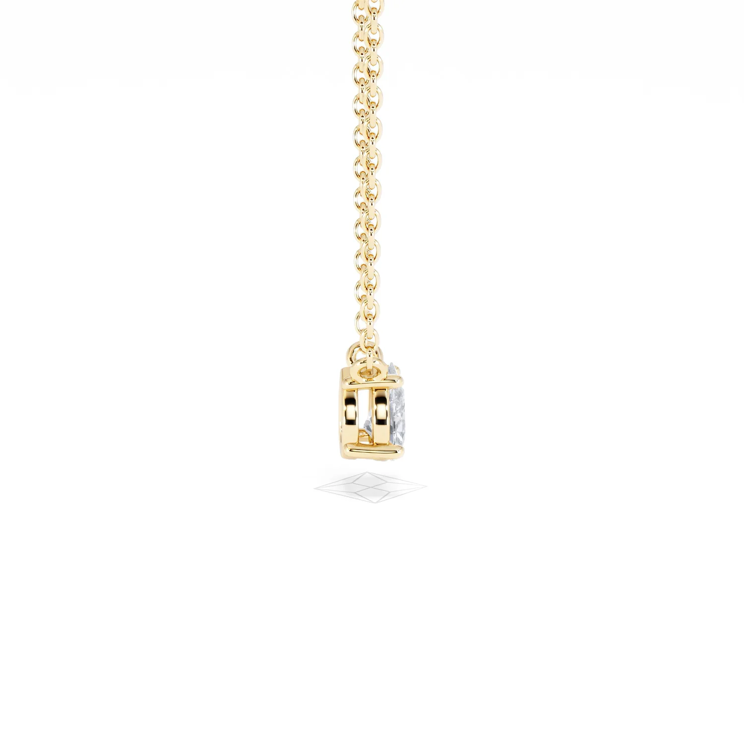 Wanderlust Floating Pear Cut Lab Diamond Solitaire Necklace 0.33ct H/SI in 18K Gold Vermeil - Image 31