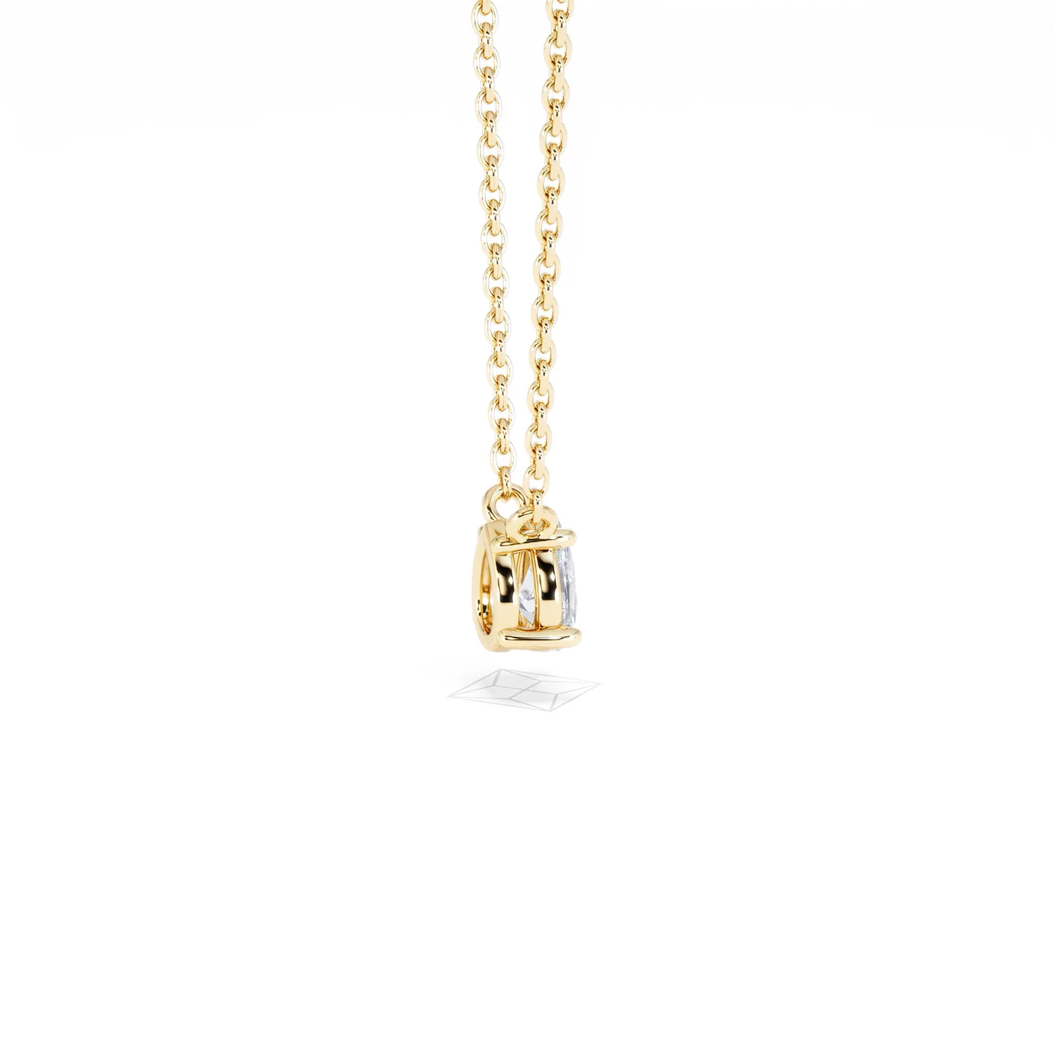 Wanderlust Floating Pear Cut Lab Diamond Solitaire Necklace 0.33ct H/SI in 18K Gold Vermeil - Image 34