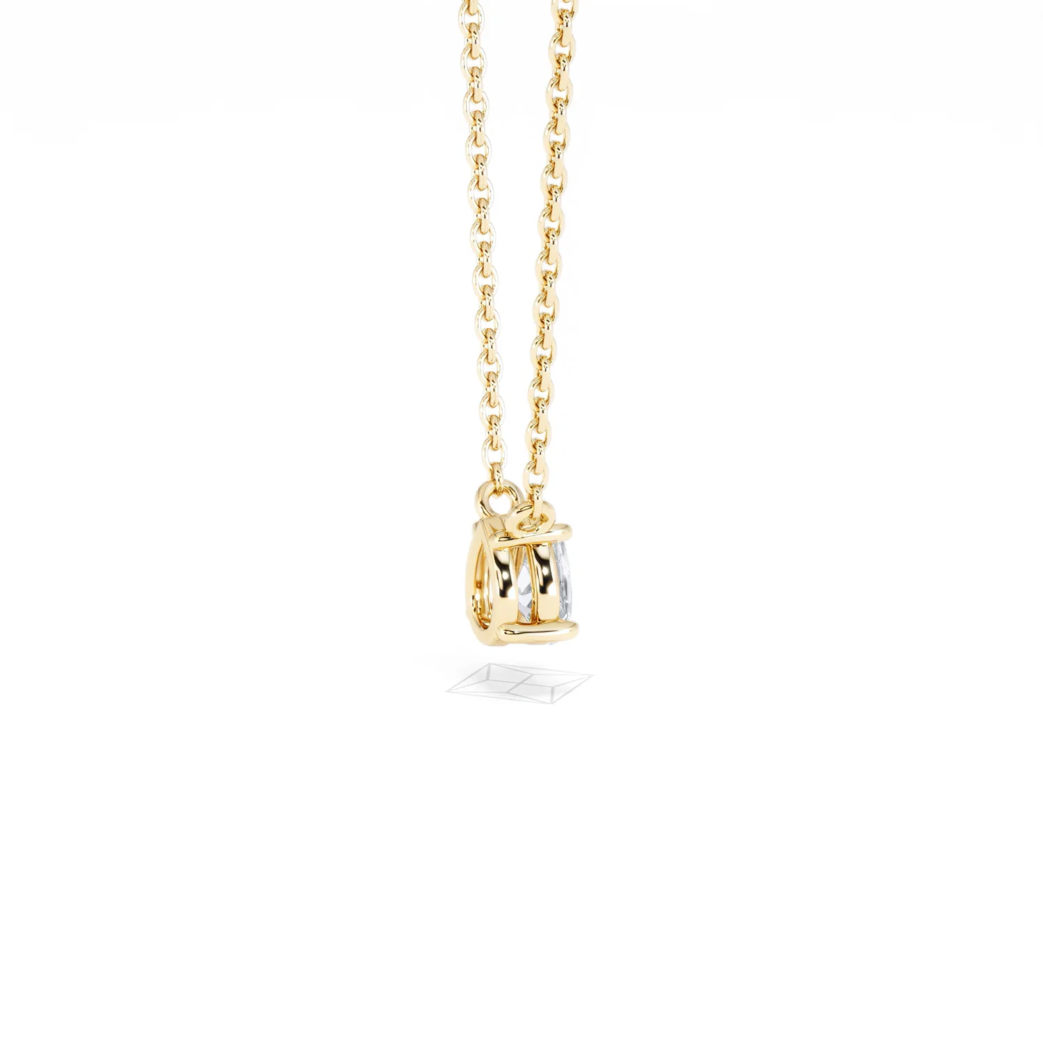 Wanderlust Floating Pear Cut Lab Diamond Solitaire Necklace 0.33ct H/SI in 18K Gold Vermeil - Image 35