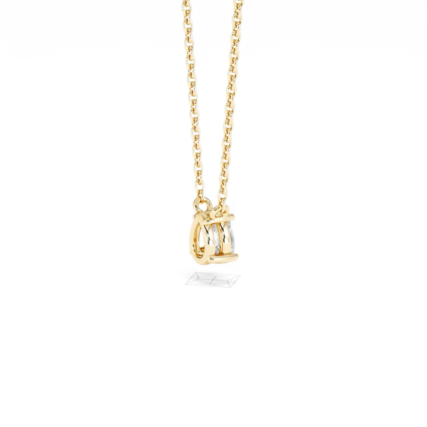 Wanderlust Floating Pear Cut Lab Diamond Solitaire Necklace 0.33ct H/SI in 18K Gold Vermeil - Image 37