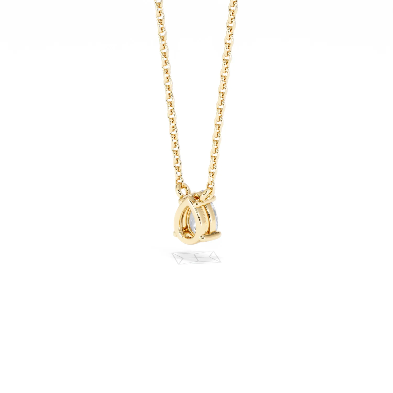 Wanderlust Floating Pear Cut Lab Diamond Solitaire Necklace 0.33ct H/SI in 18K Gold Vermeil - Image 42