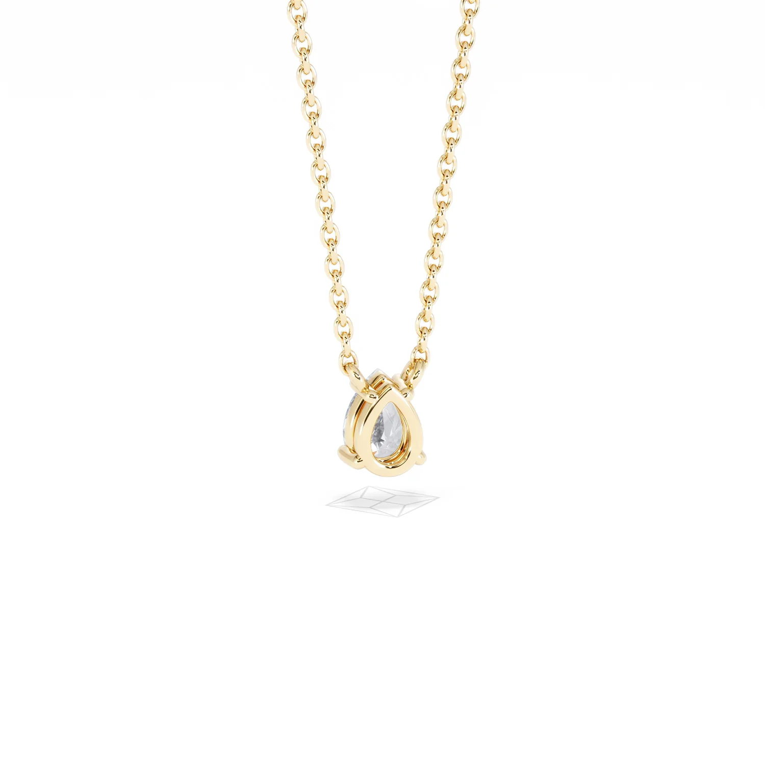 Wanderlust Floating Pear Cut Lab Diamond Solitaire Necklace 0.33ct H/SI in 18K Gold Vermeil - Image 53