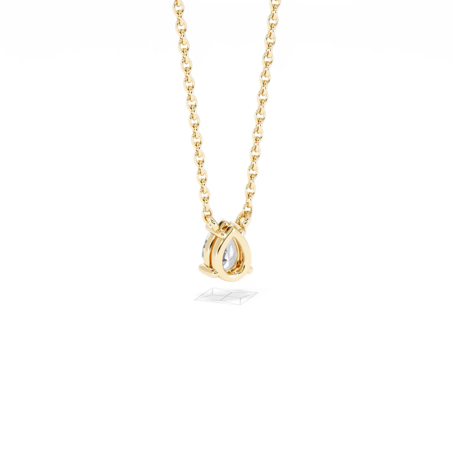 Wanderlust Floating Pear Cut Lab Diamond Solitaire Necklace 0.33ct H/SI in 18K Gold Vermeil - Image 55