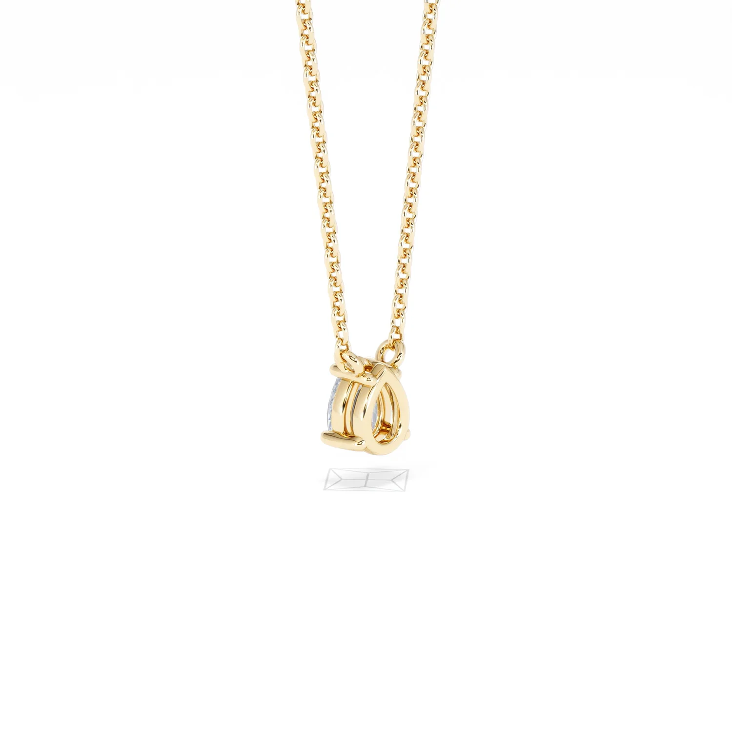 Wanderlust Floating Pear Cut Lab Diamond Solitaire Necklace 0.33ct H/SI in 18K Gold Vermeil - Image 59